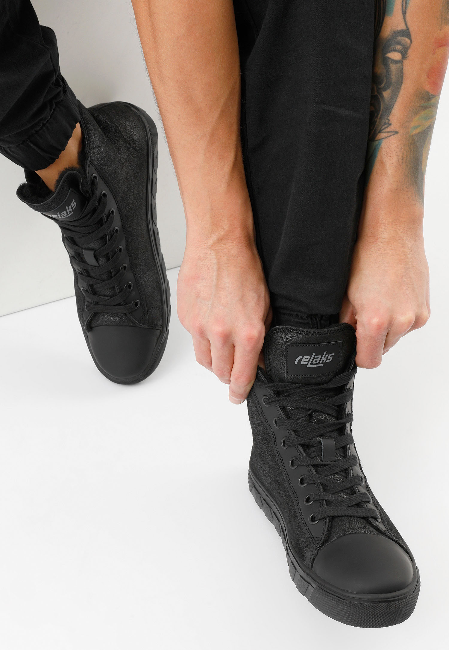 Czarne trampki męskie RELAKS