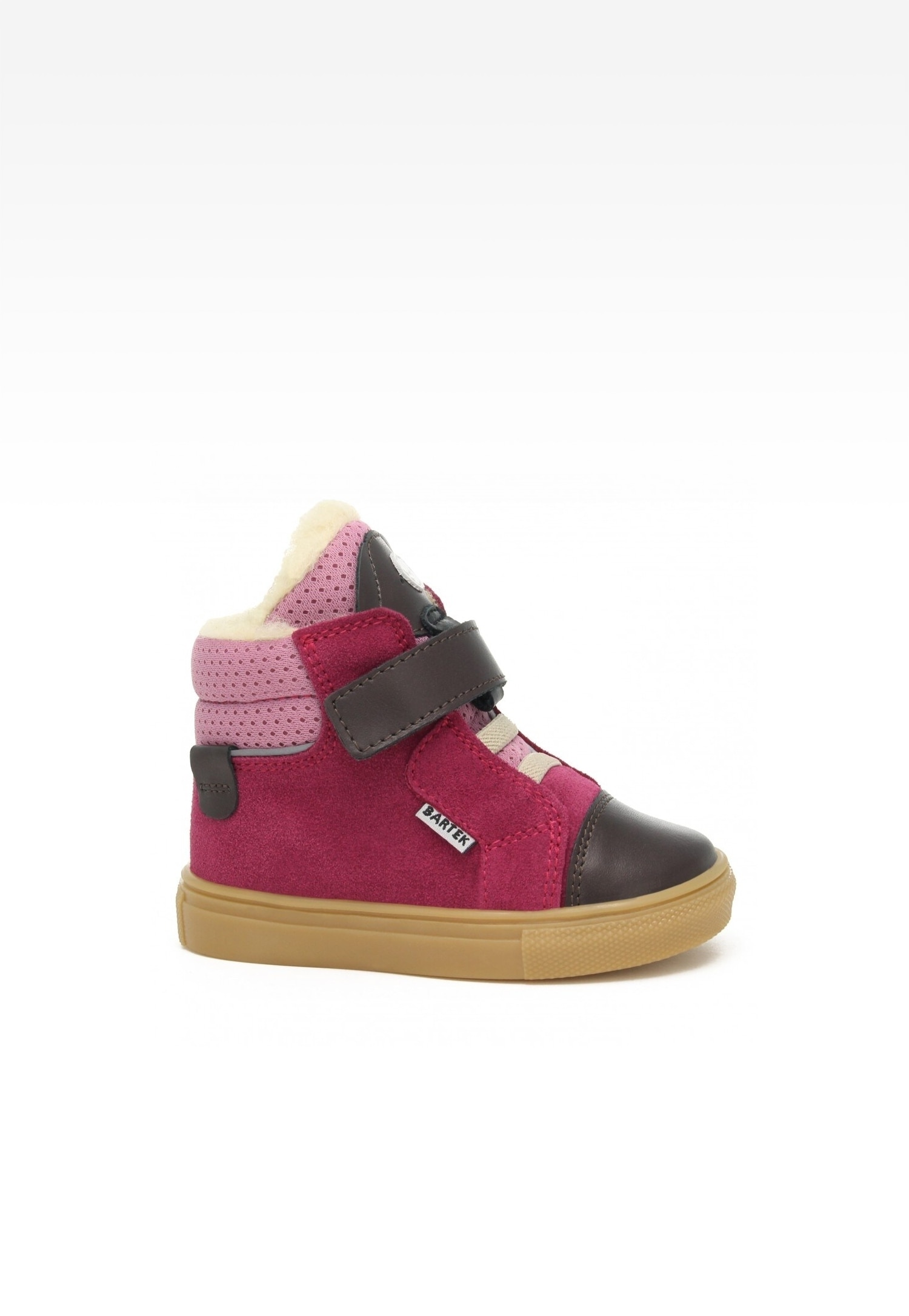 Trzewiki ocieplane BARTEK 11578003, dla dziewcząt, różowo-brazowy