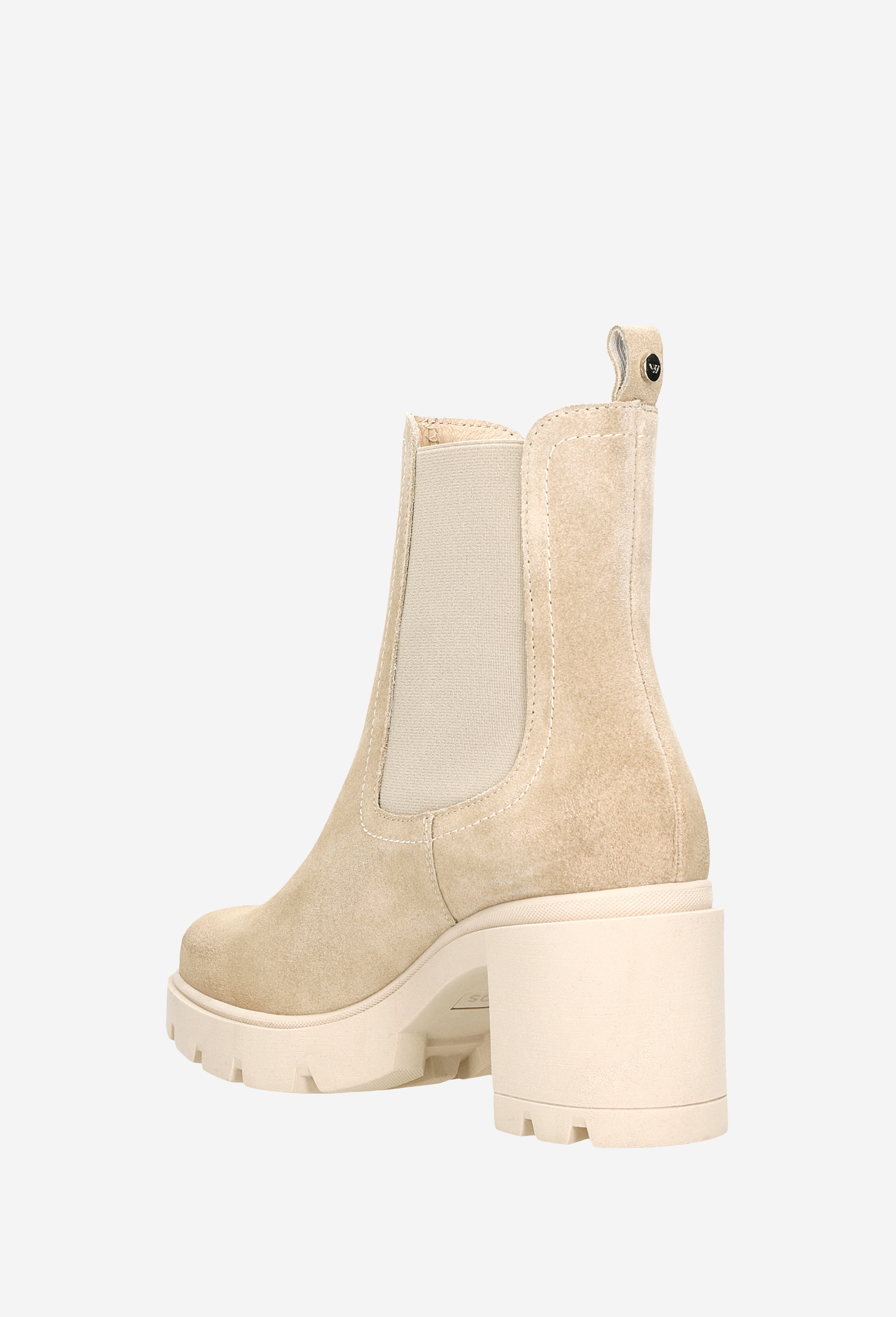 Brązowe skórzane sztyblety damskie ze skóry licowej