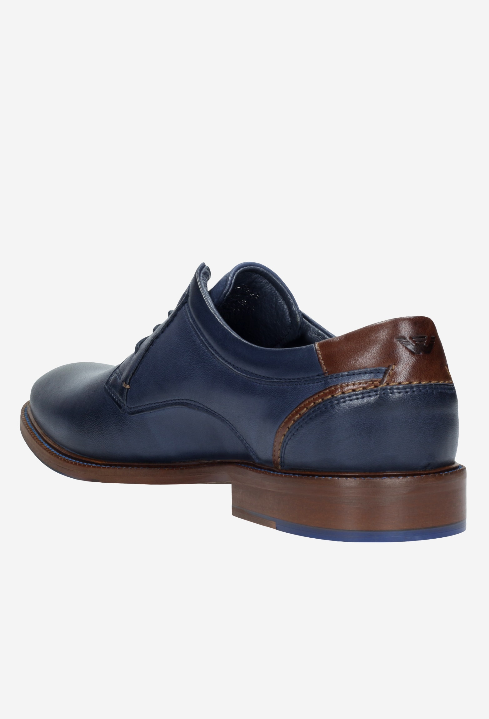 Skórzane półbuty męskie w kolorze granatowym