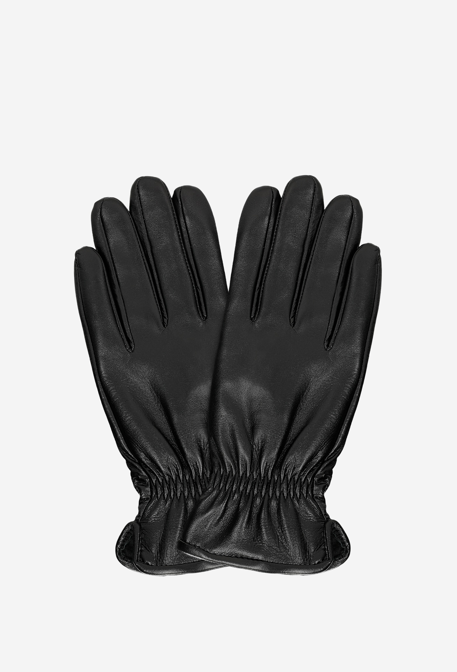 Czarne skórzane rękawiczki męskie