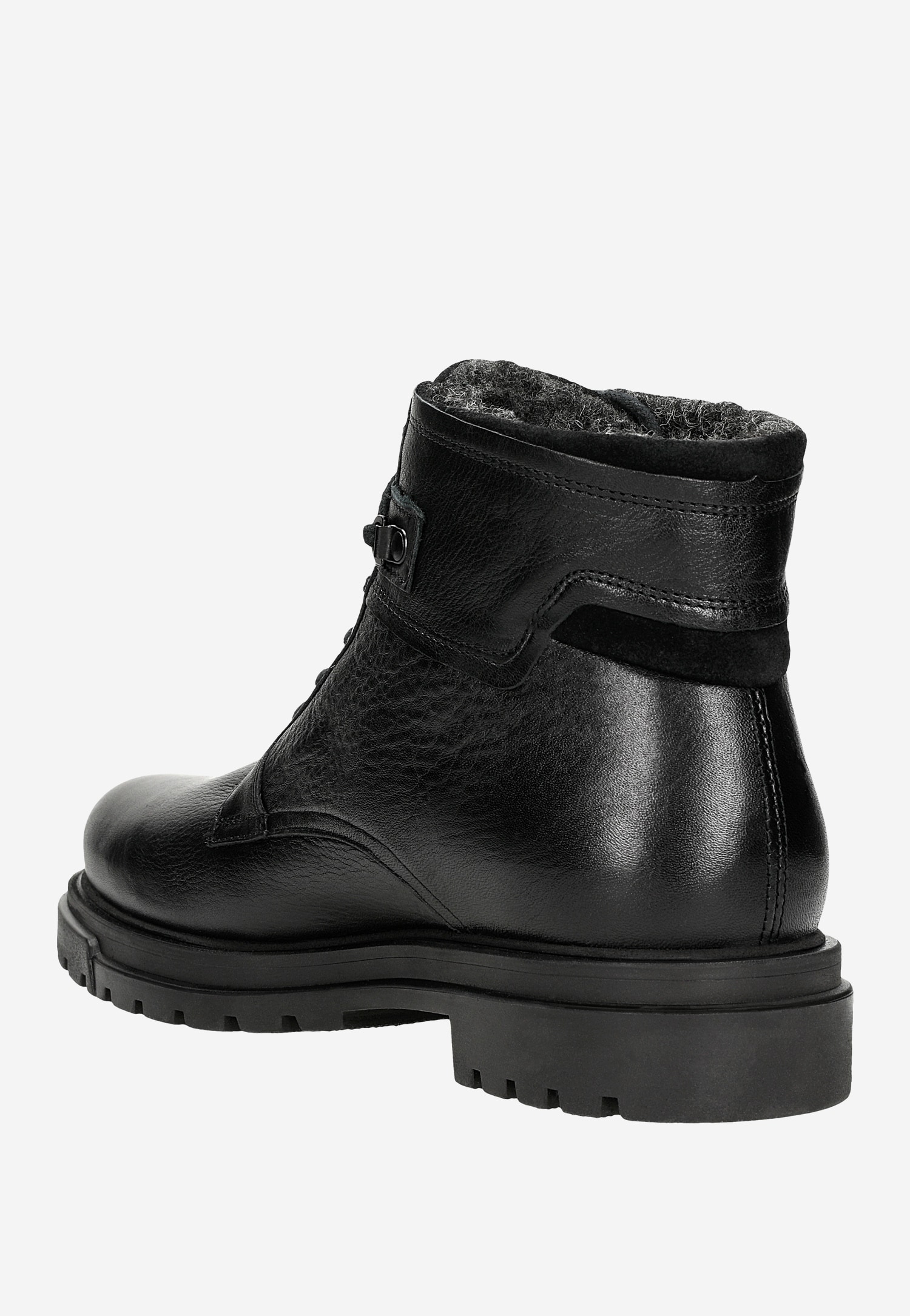 Czarne ocieplane trzewiki męskie typu workery