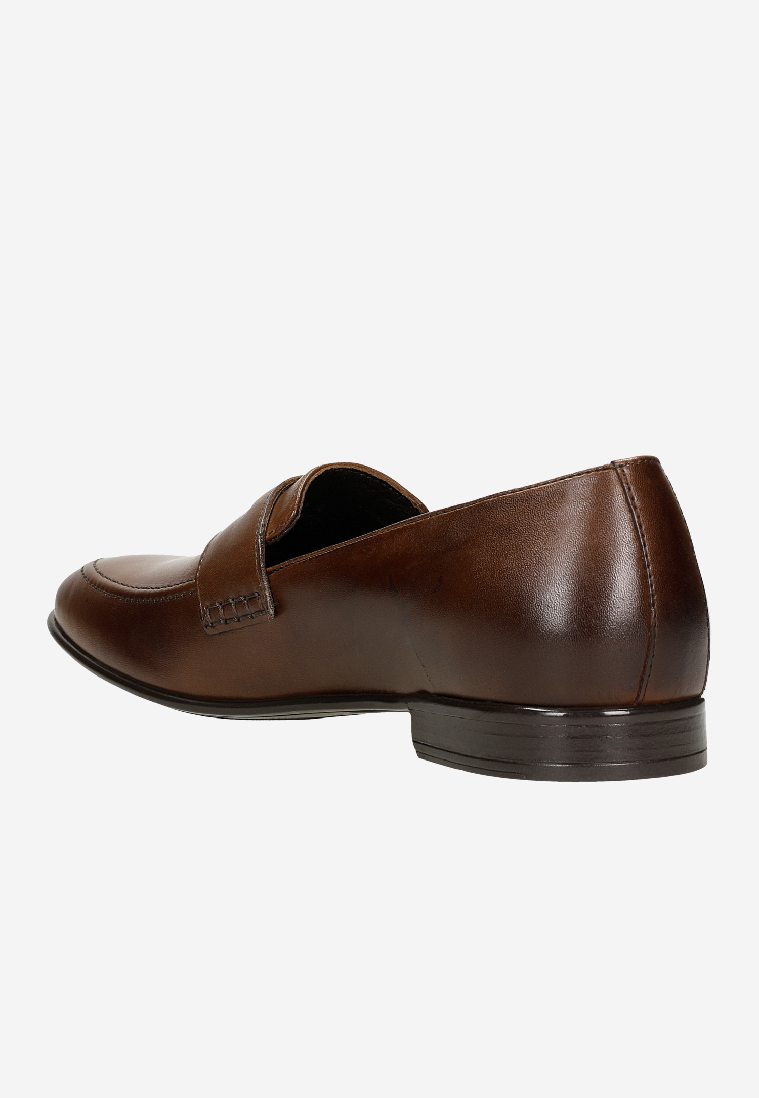 Skórzane loafersy męskie w kolorze brązowym