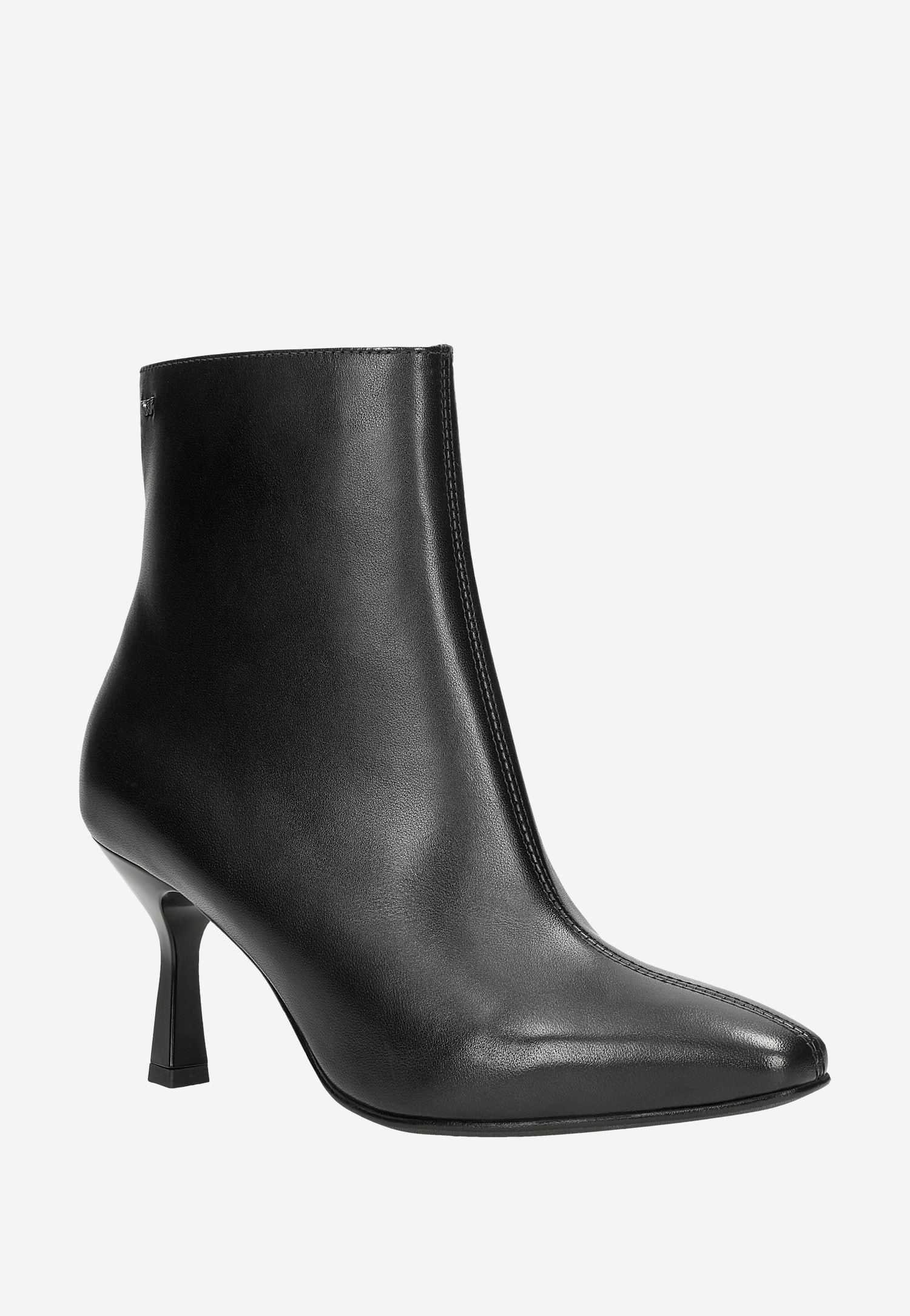 Czarne eleganckie botki damskie na szpilce