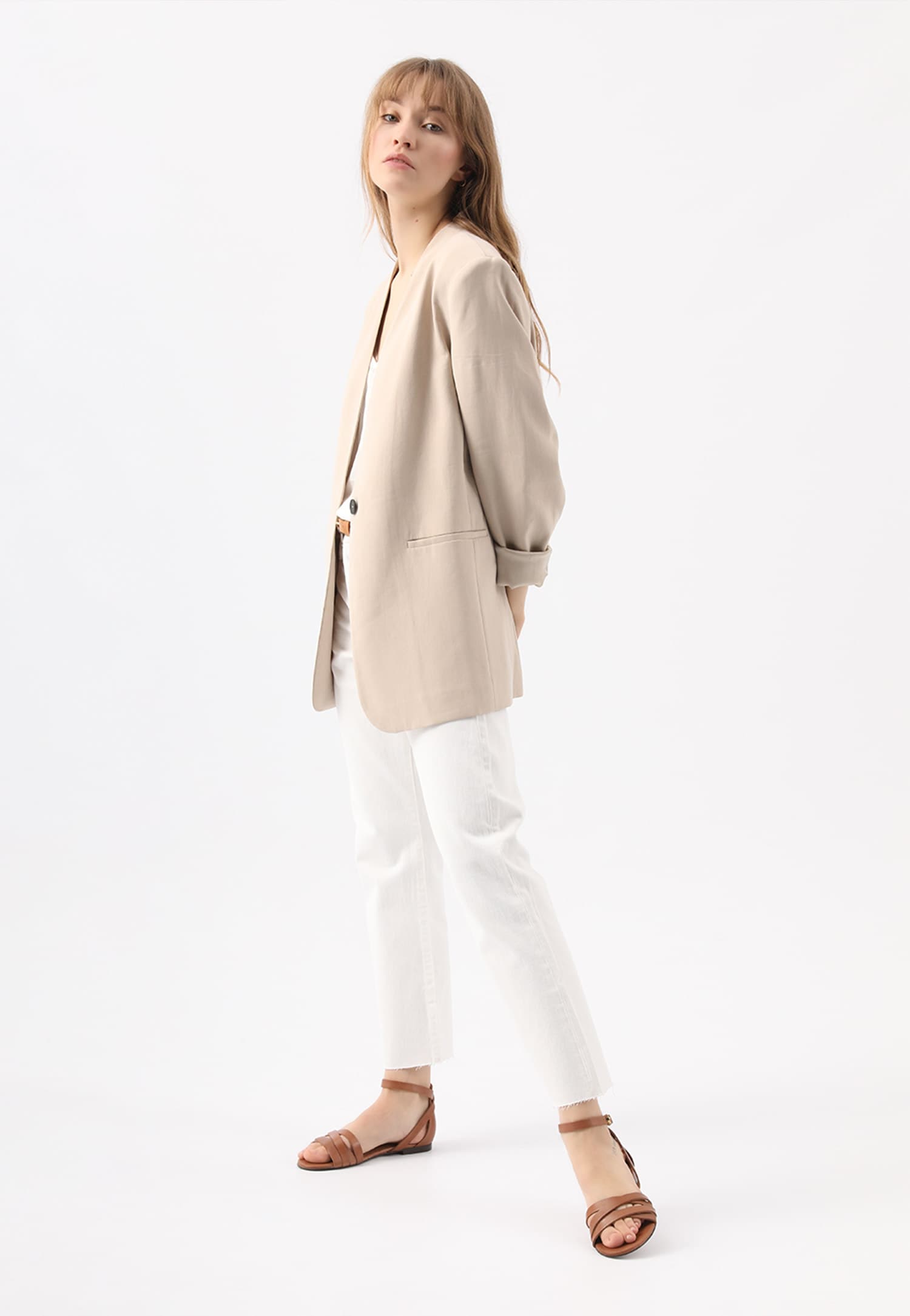 Brązowe sandały damskie w stylu urban