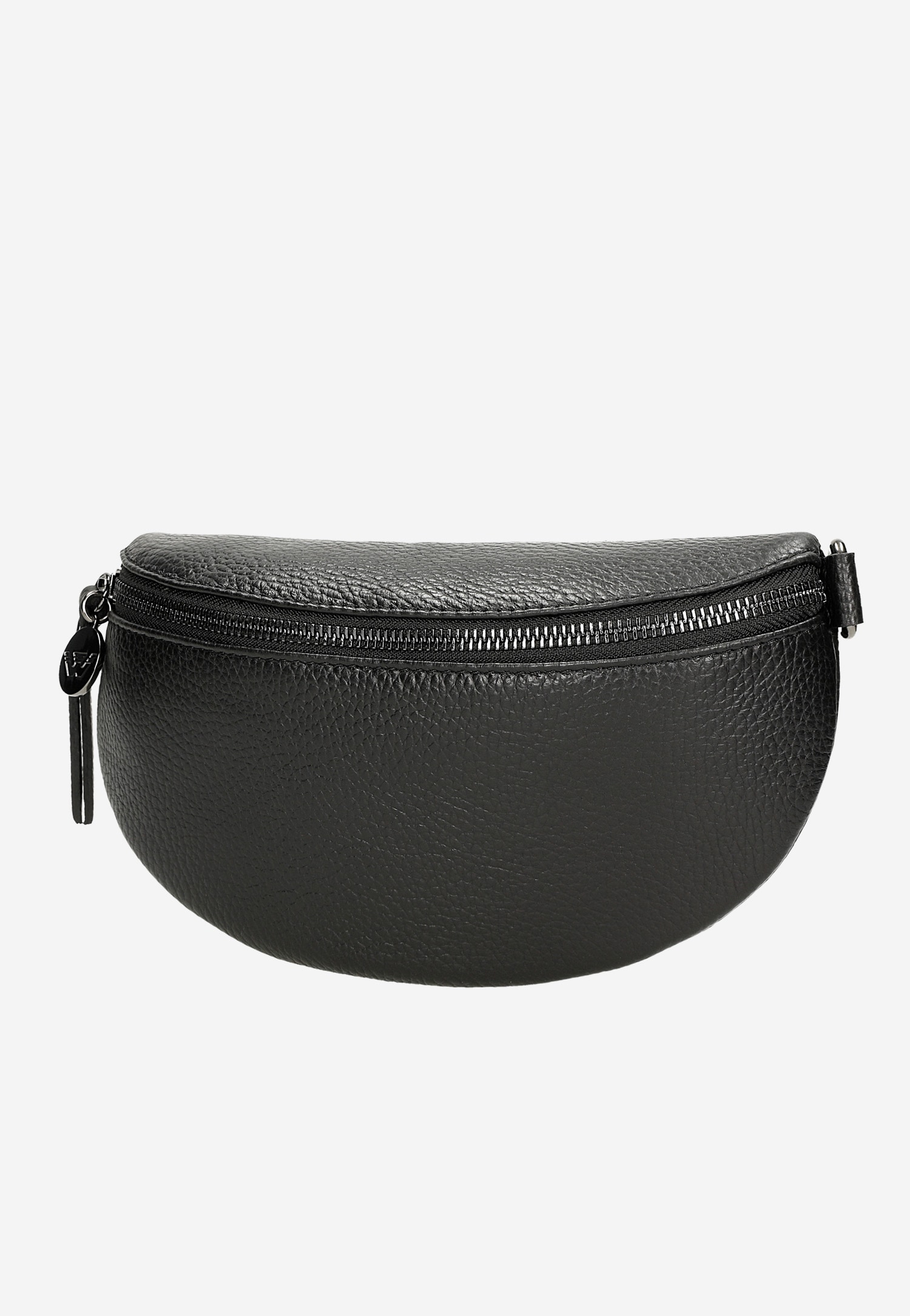 Jasnobeżowa nerka damska ze skóry licowej