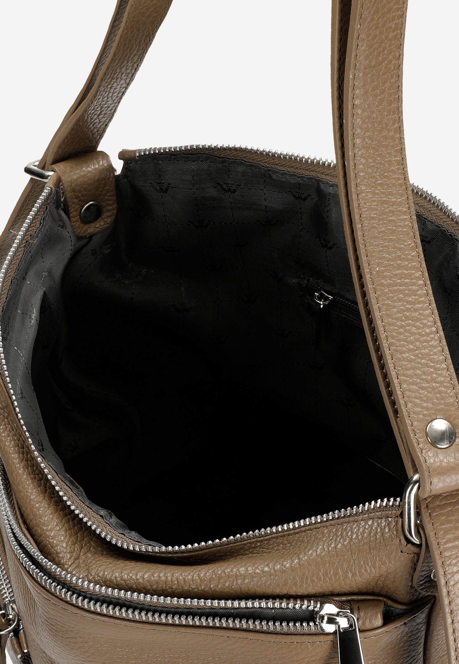 Czarna skórzana torebka plecak 2w1