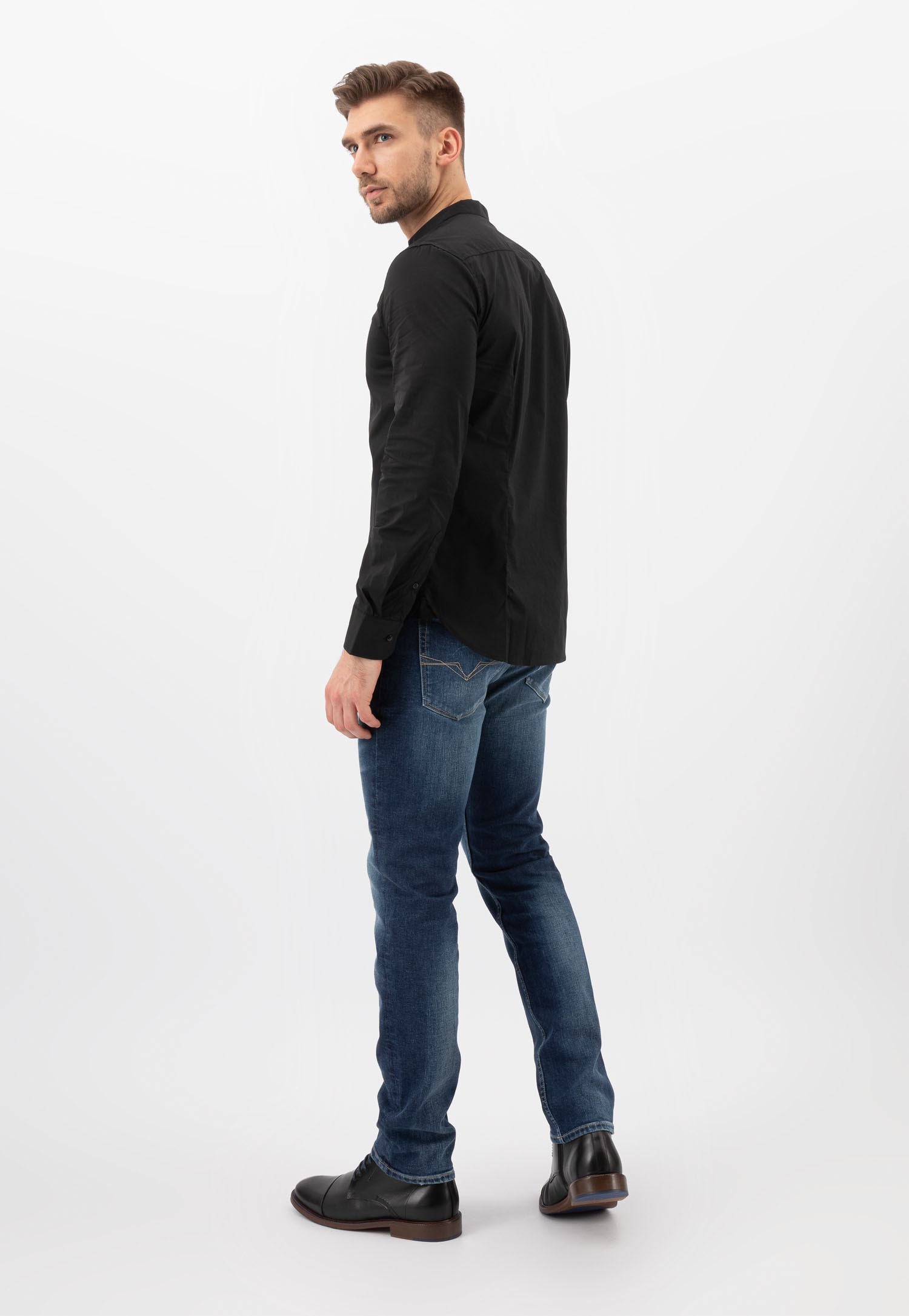 Brązowe trzewiki męskie