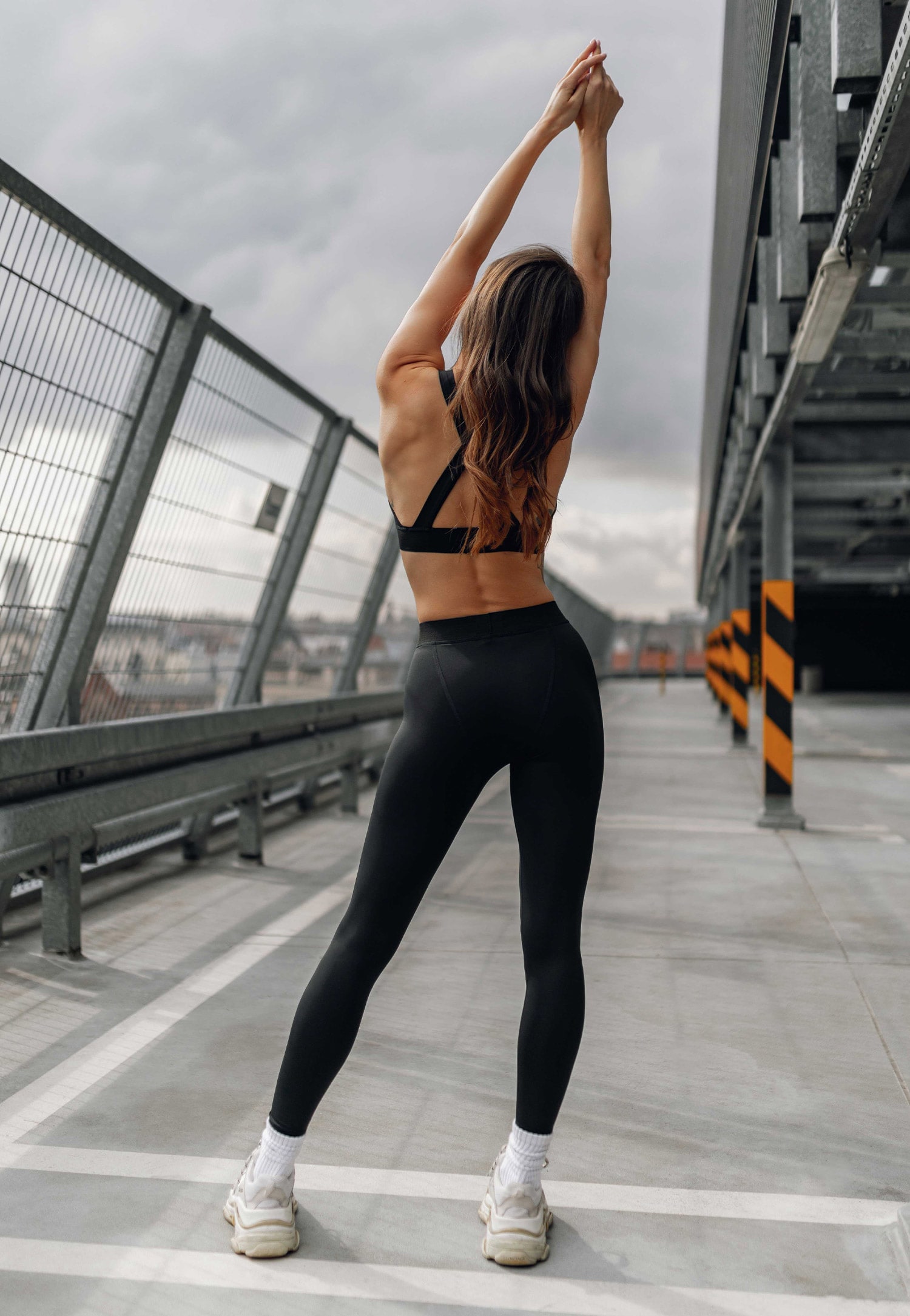 CHIARA różowe pastelowe legginsy sportowe