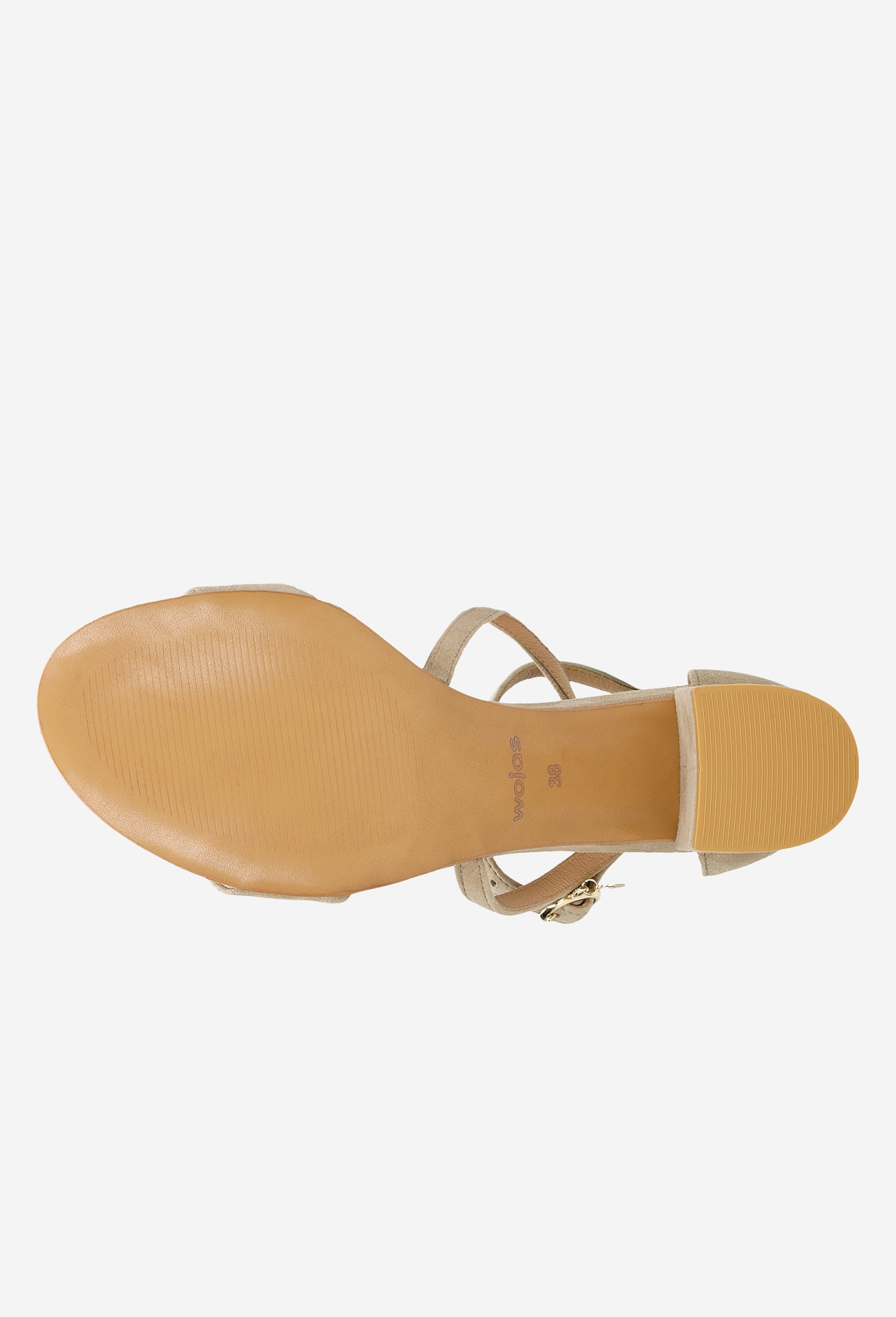 Beżowe sandały damskie z przeplatanymi paskami