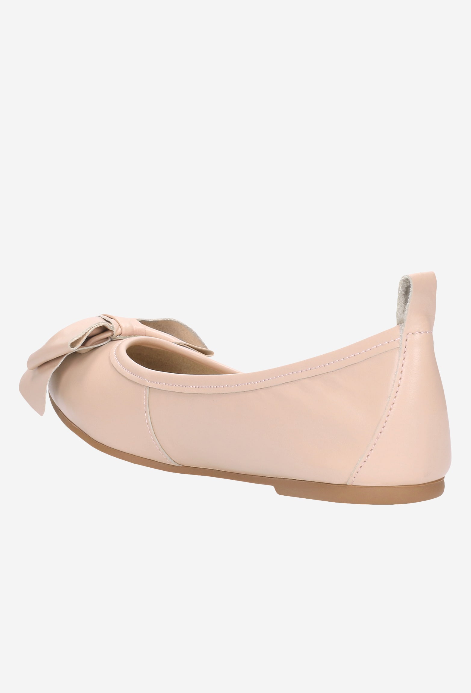 Czarne baleriny damskie ze skóry licowej