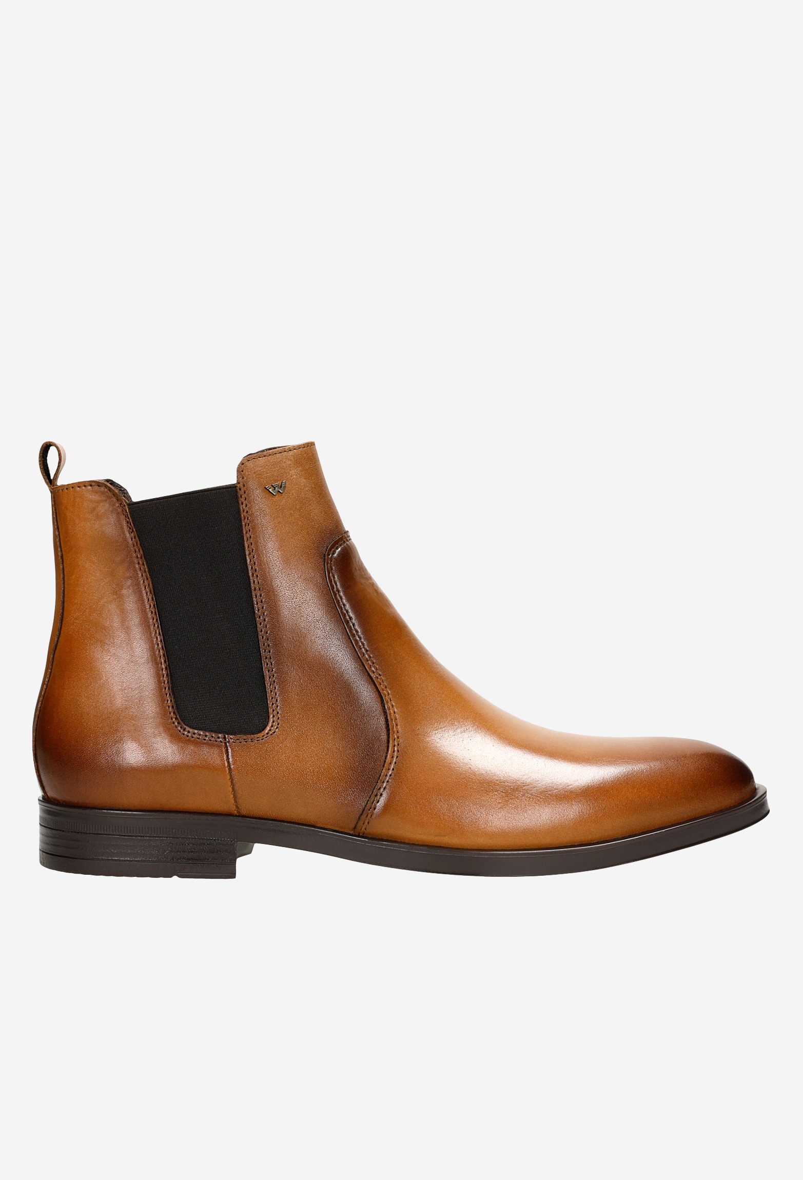 Czarne sztyblety męskie ze skóry licowej