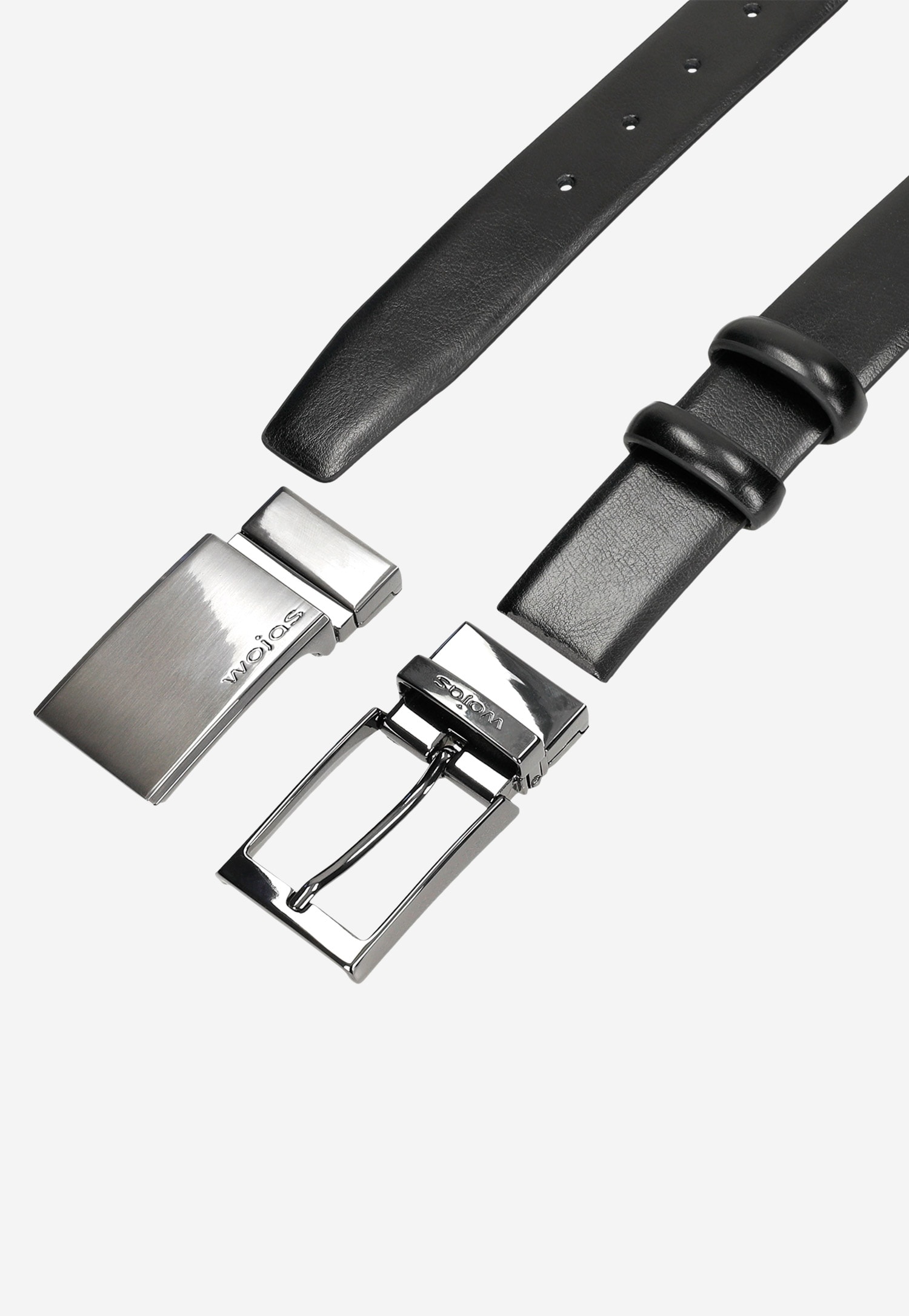 Czarno-granatowy zestaw prezentowy z dwustronnym paskiem