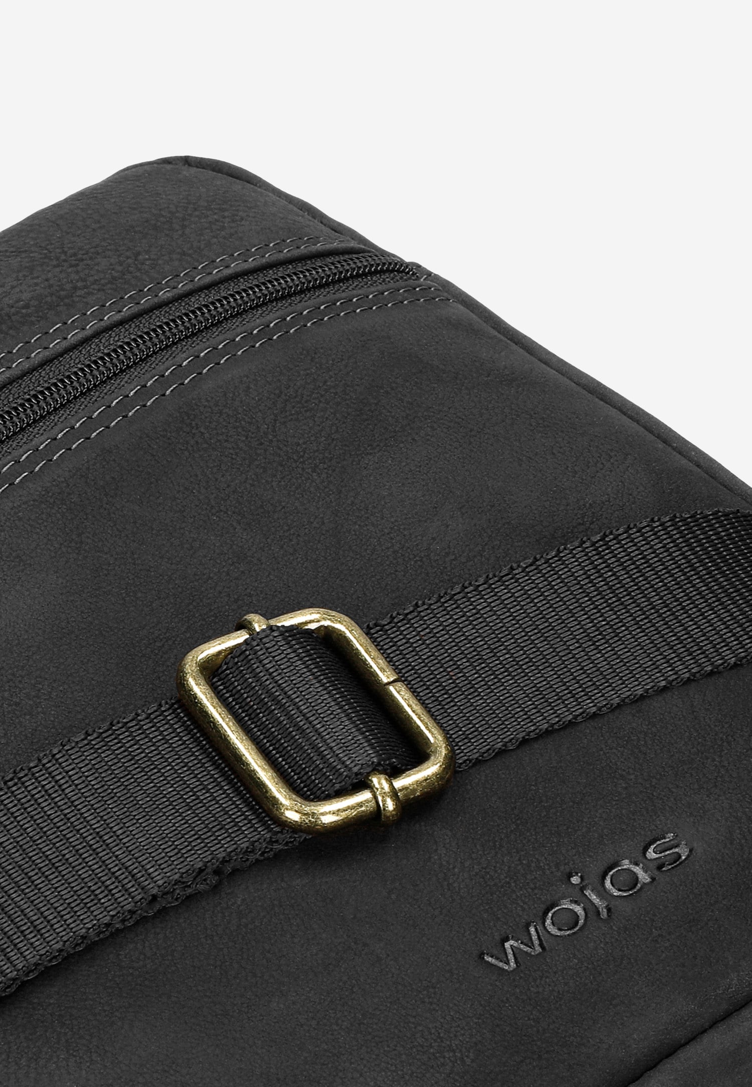 Czarna torba męska na ramię z nubuku olejowanego