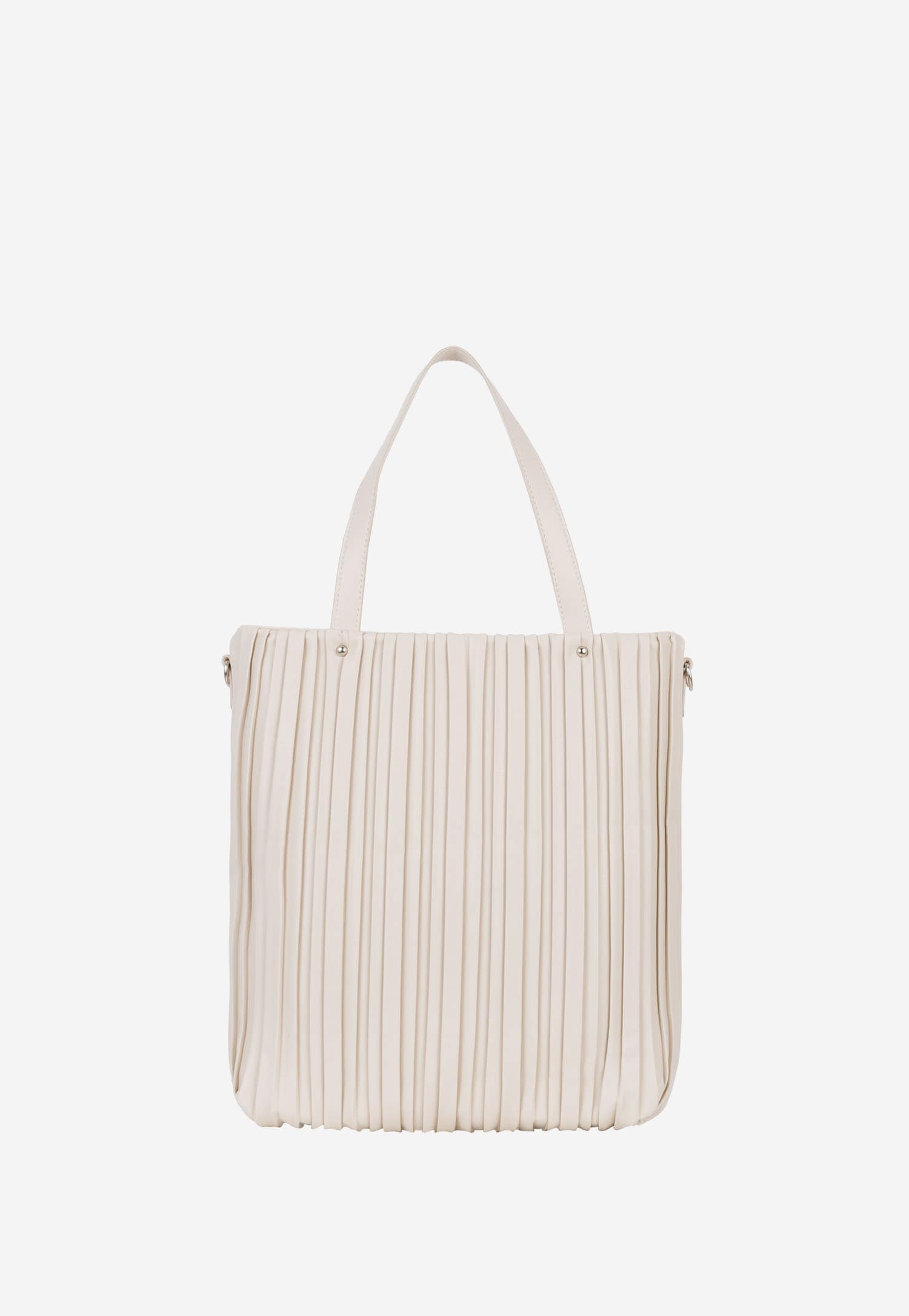 WJS beżowa torebka damska z oryginalnym marszczeniem