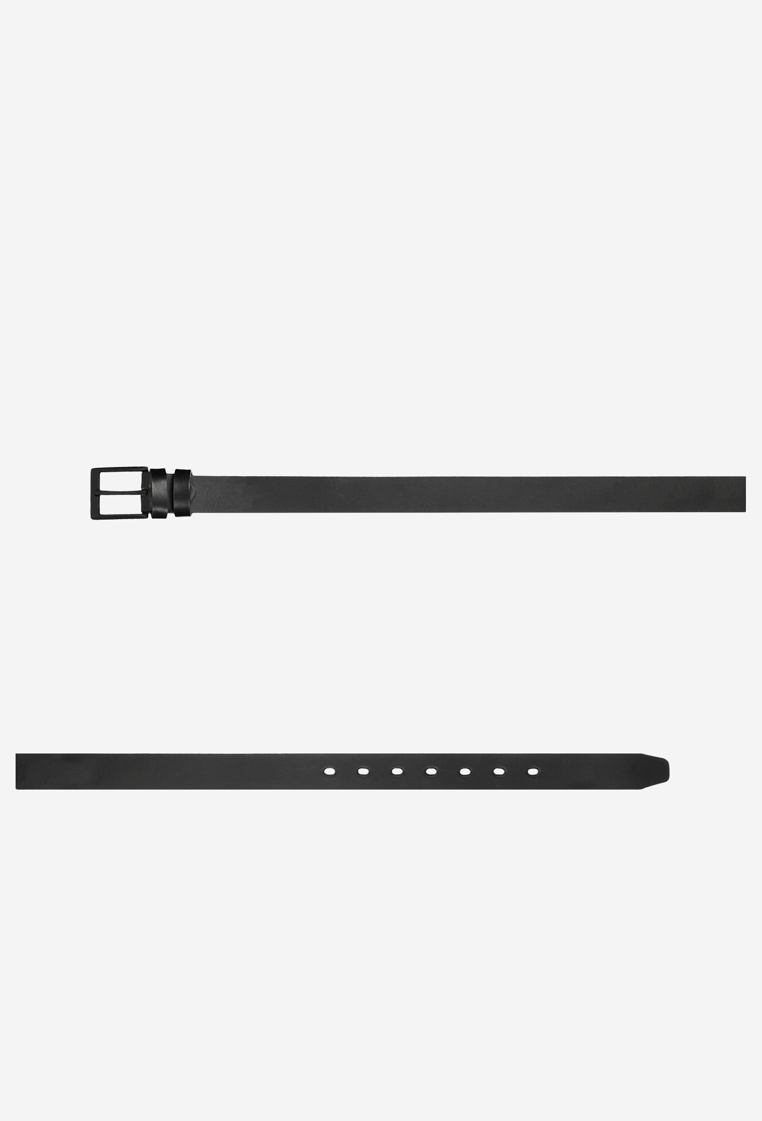 Czarny pasek męski z czarną sprzaczką