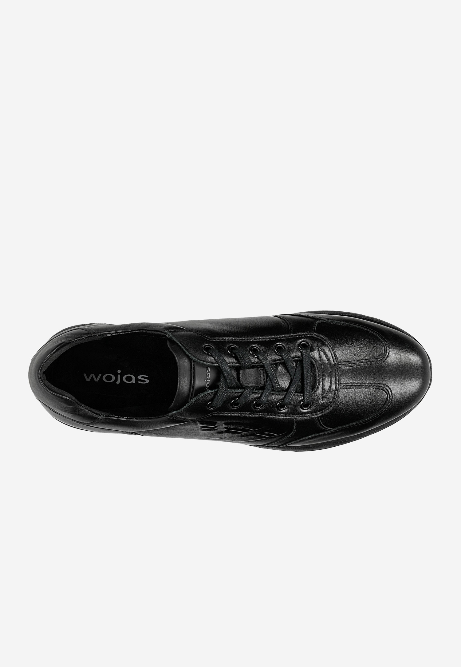 Czarne sneakersy męskie z tłoczonym logo