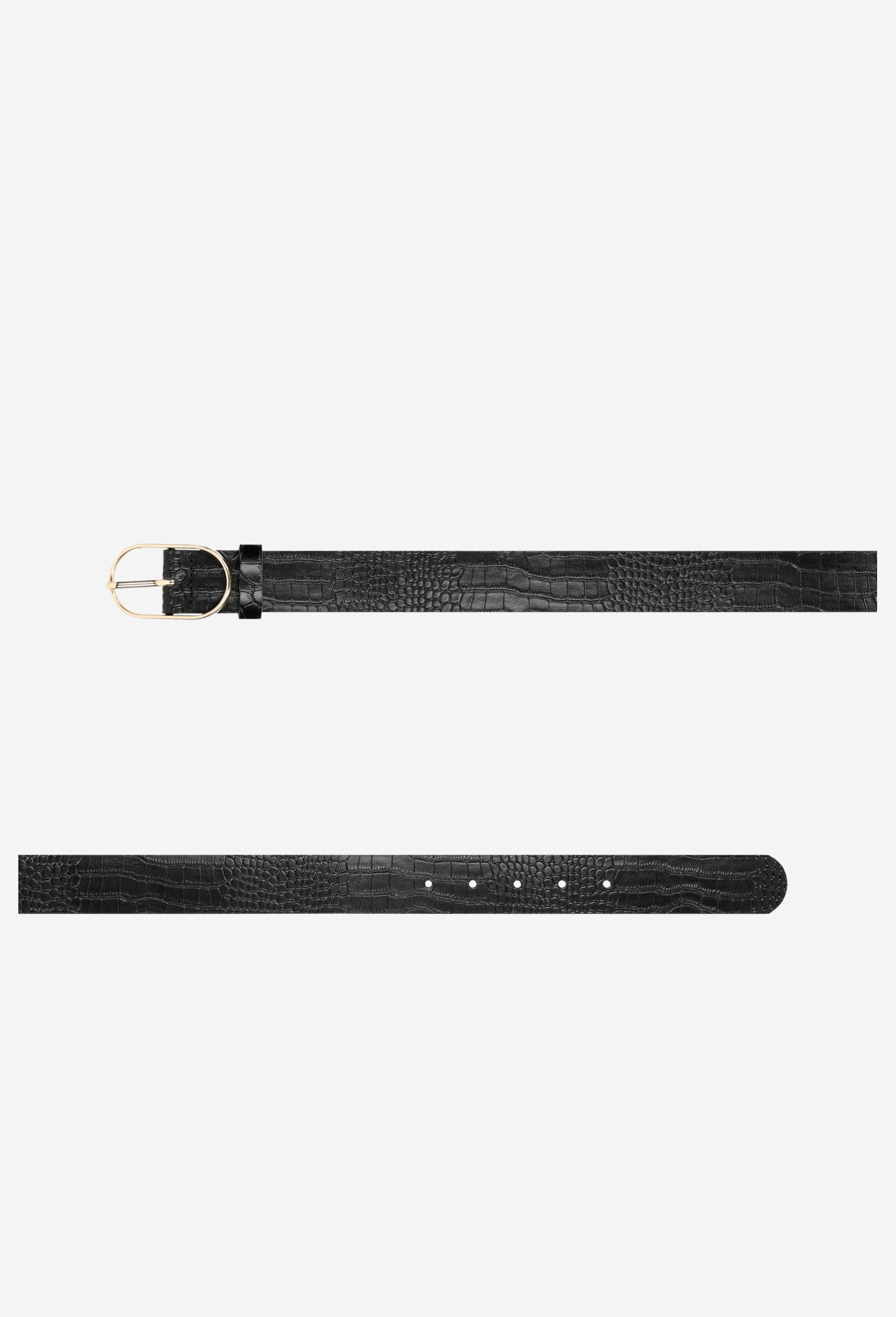 Czarny pasek damski ze zwierzęcym motywem