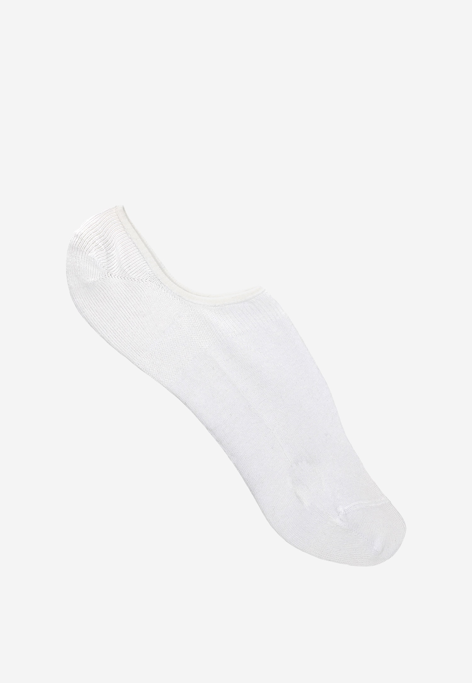 Białe stopki bawełniane z silikonem na pięcie