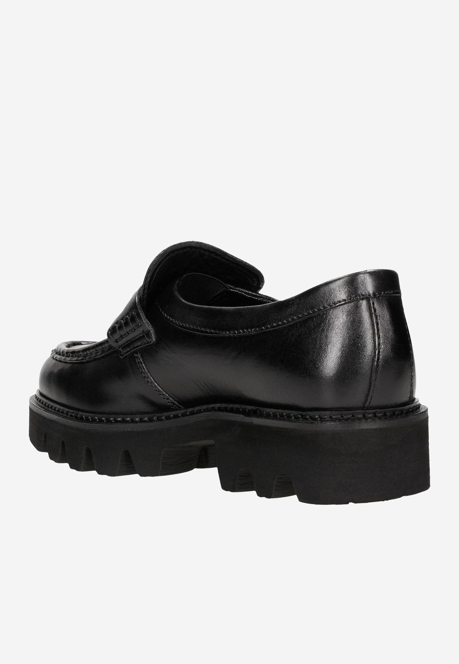 Czarne mokasyny damskie z naturalnej skóry