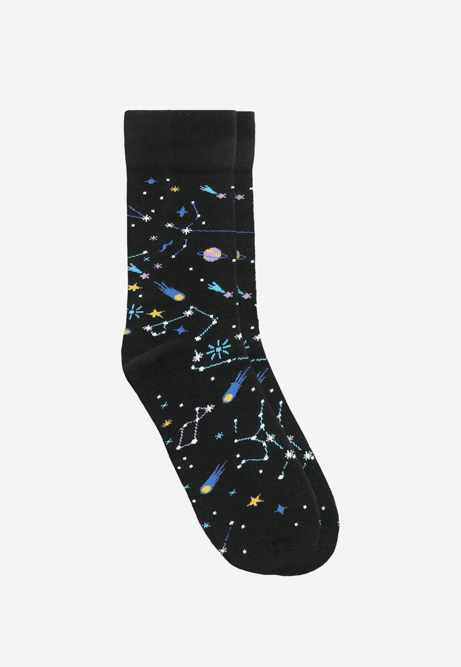 Czarne skarpety z motywem kosmosu
