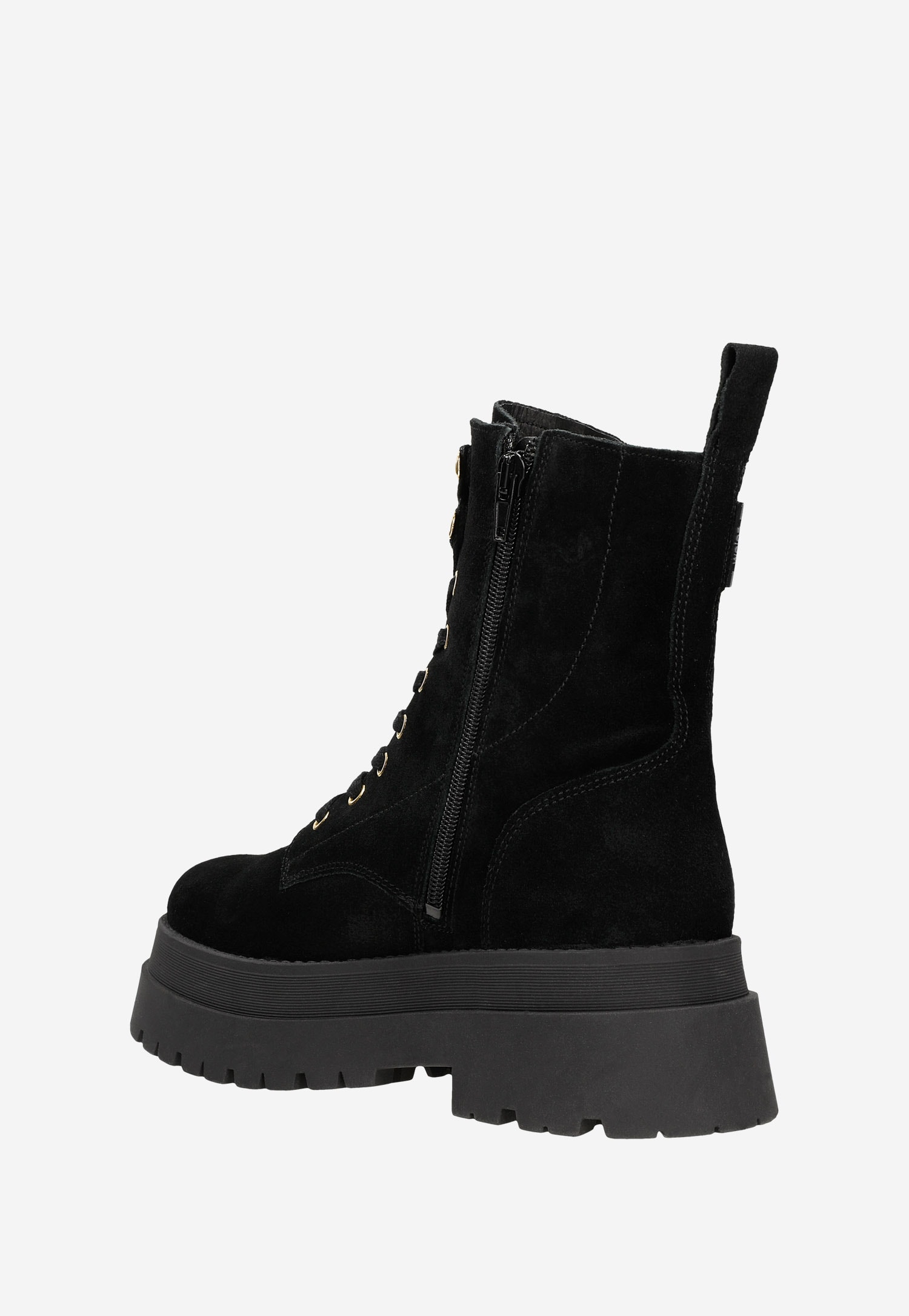 Beżowe trzewiki damskie na masywnej podeszwie