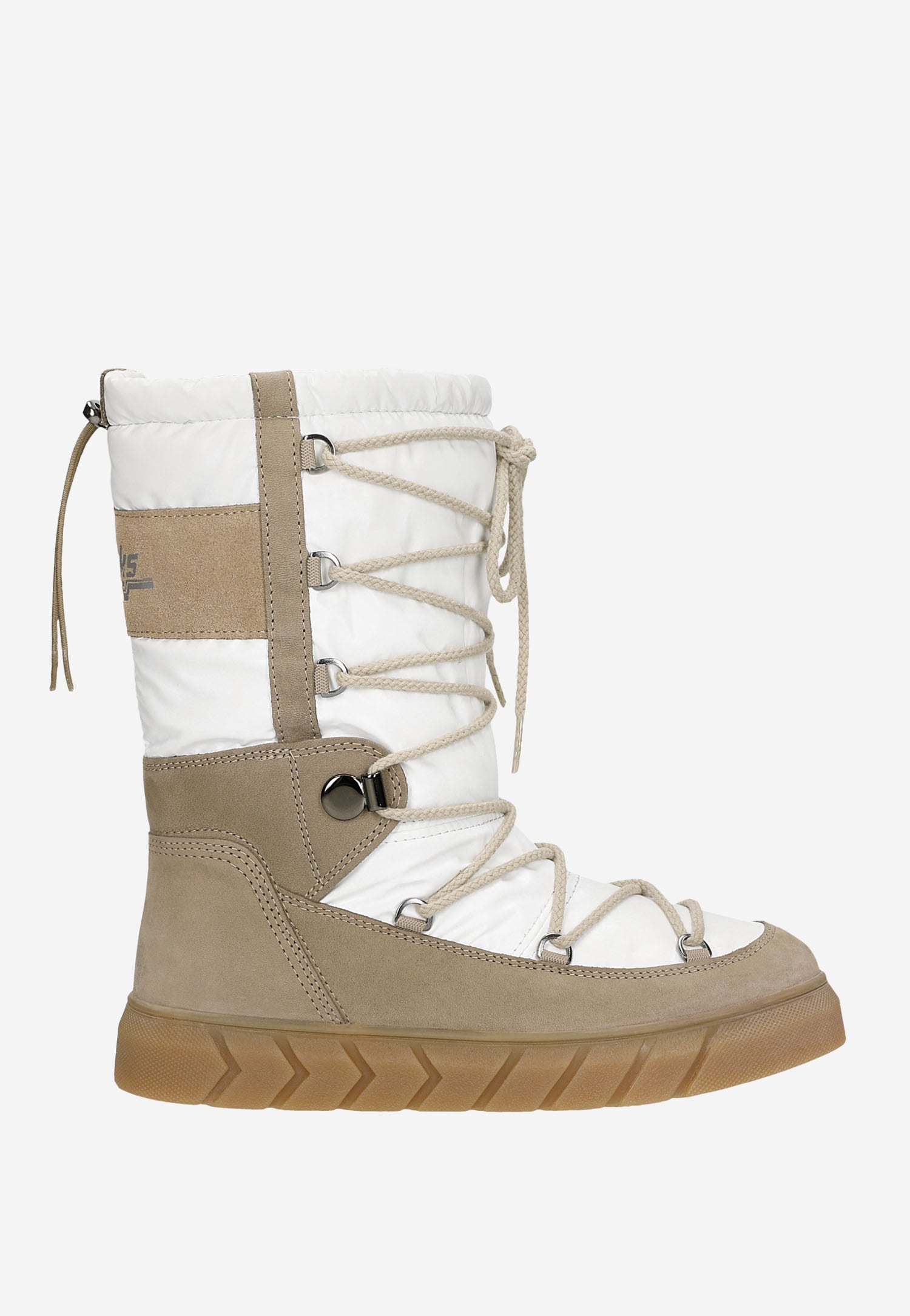 Czarno-niebieskie wsuwane śniegowce damskie RELAKS