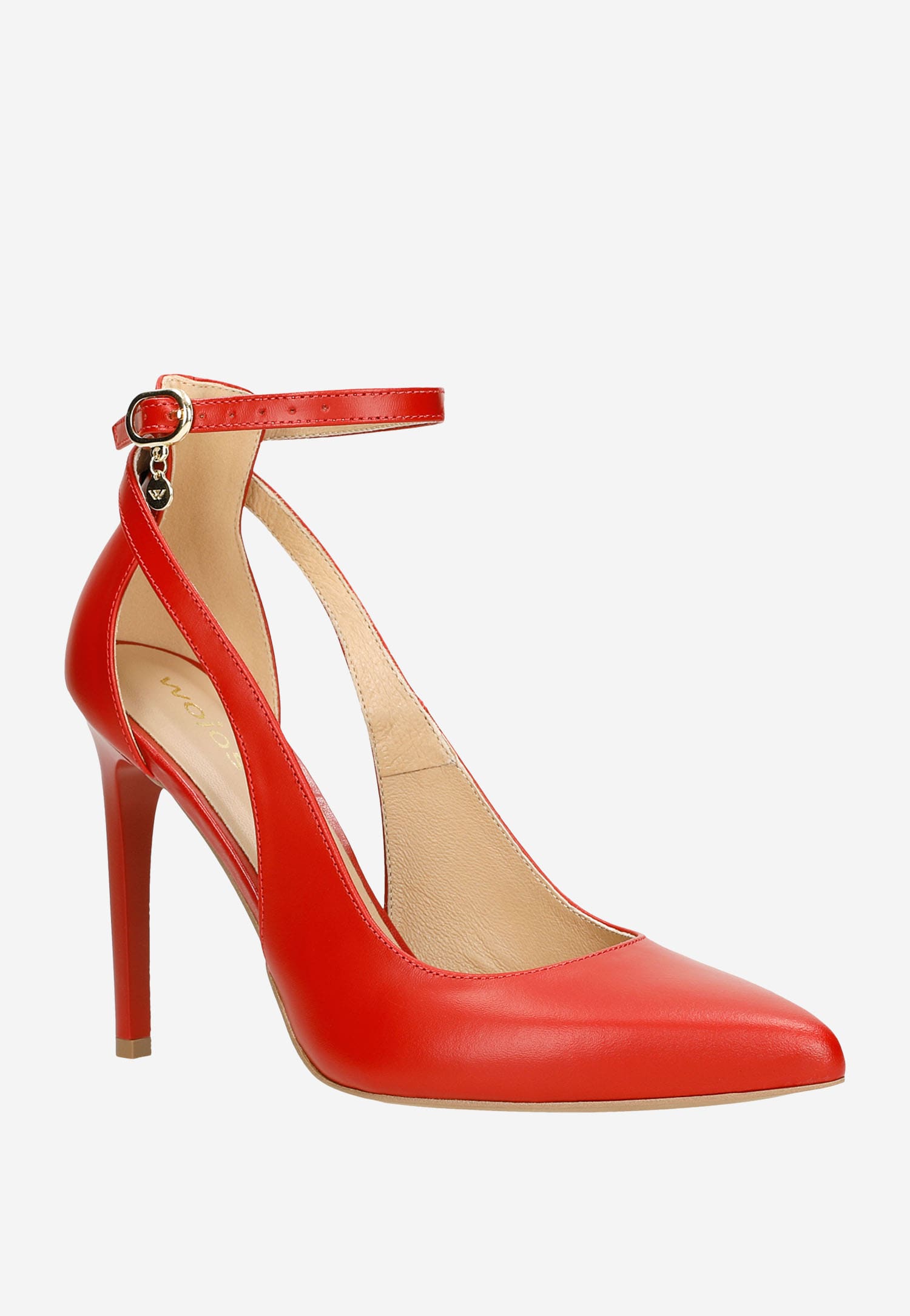 Eleganckie beżowe czółenka damskie na szpilce