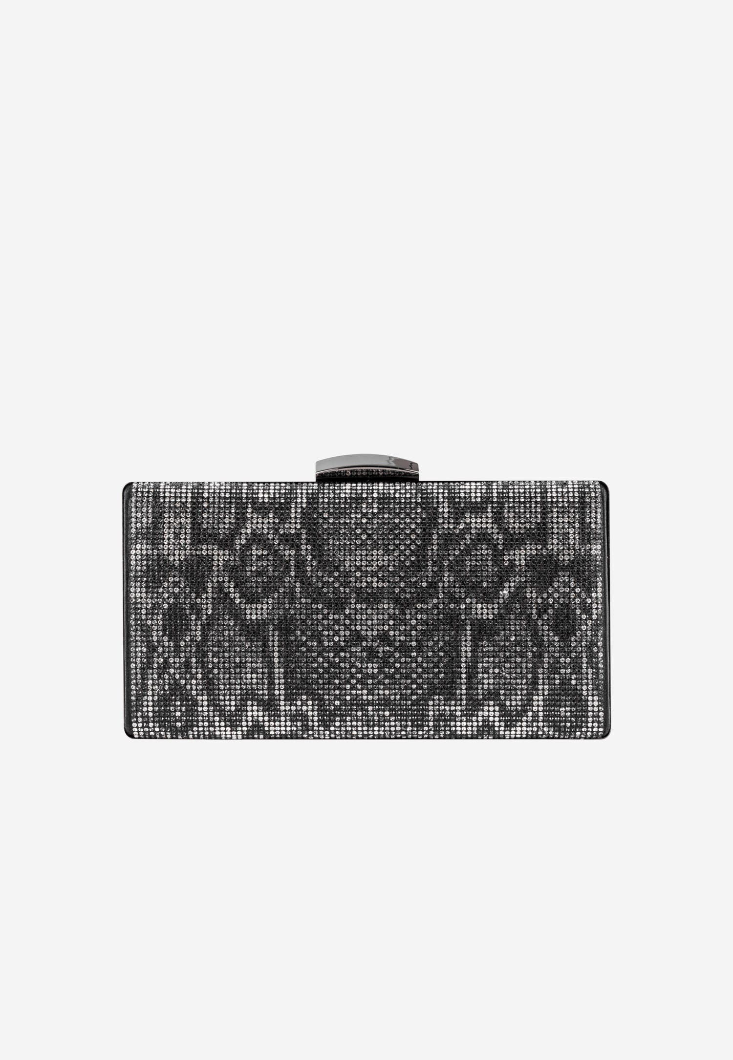 WJS torebka minaudiere z kryształkami w motyw zwierzęcy