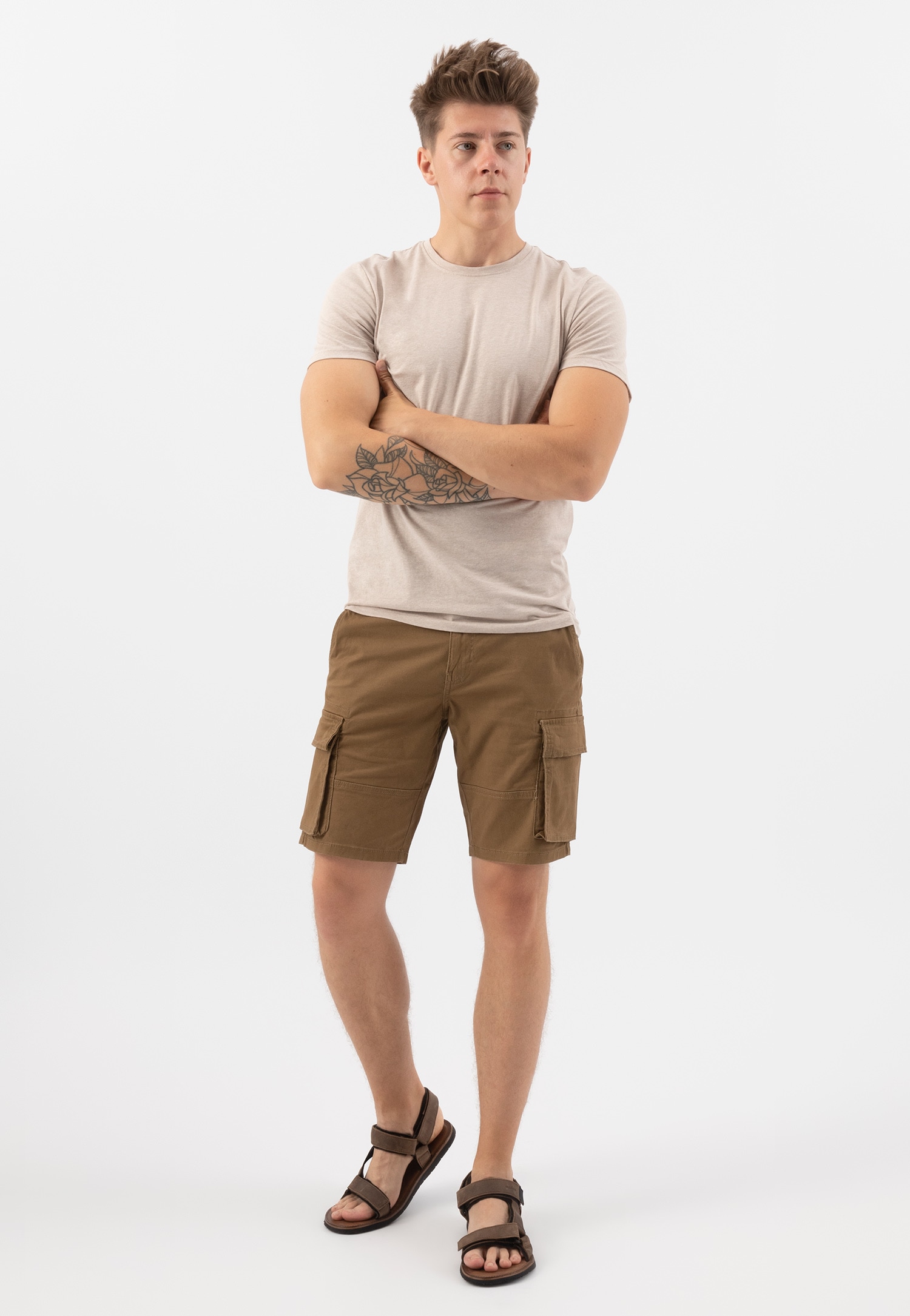 Granatowe sandały męskie z regulowanymi paskami