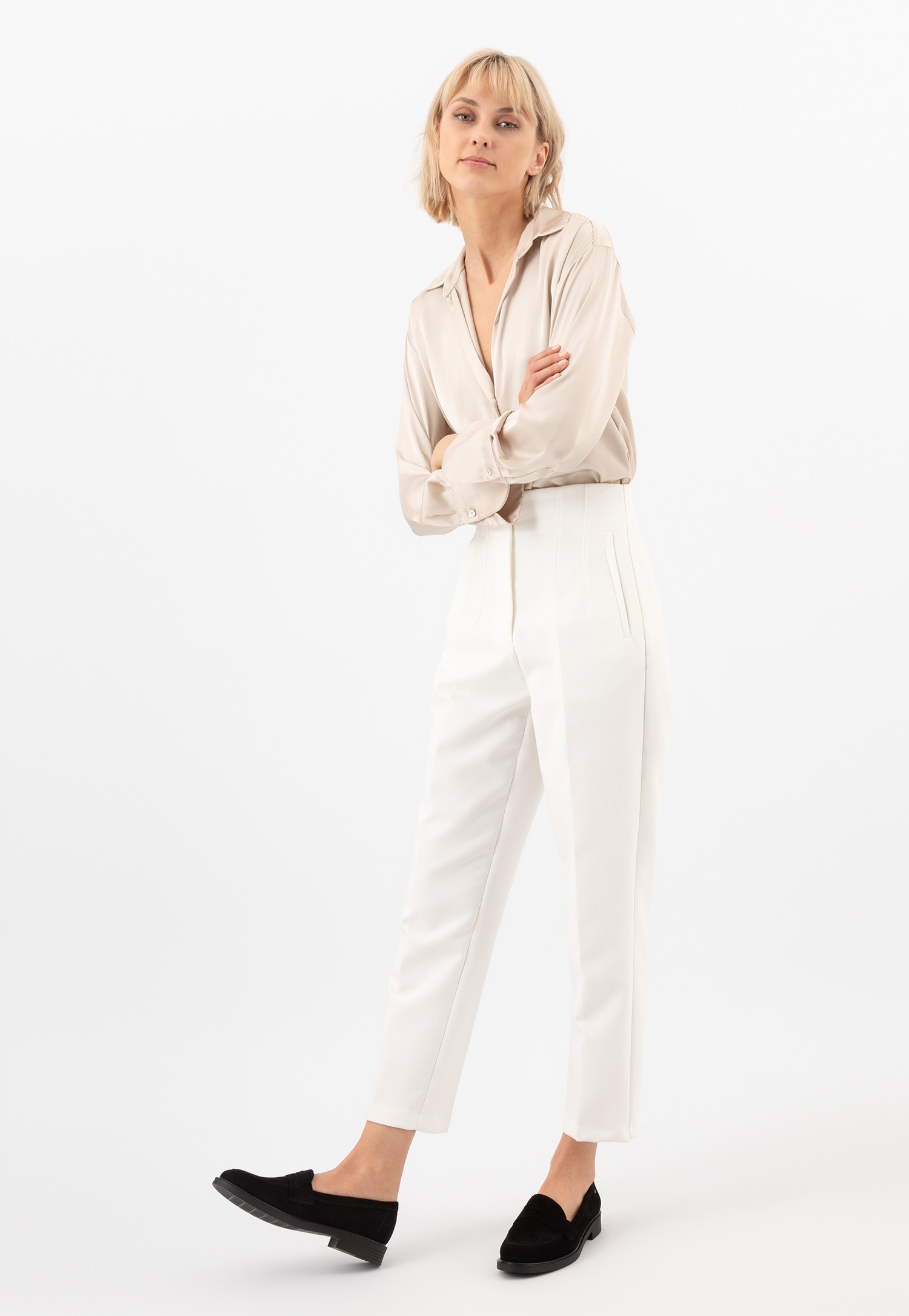 Czarne mokasyny damskie z weluru