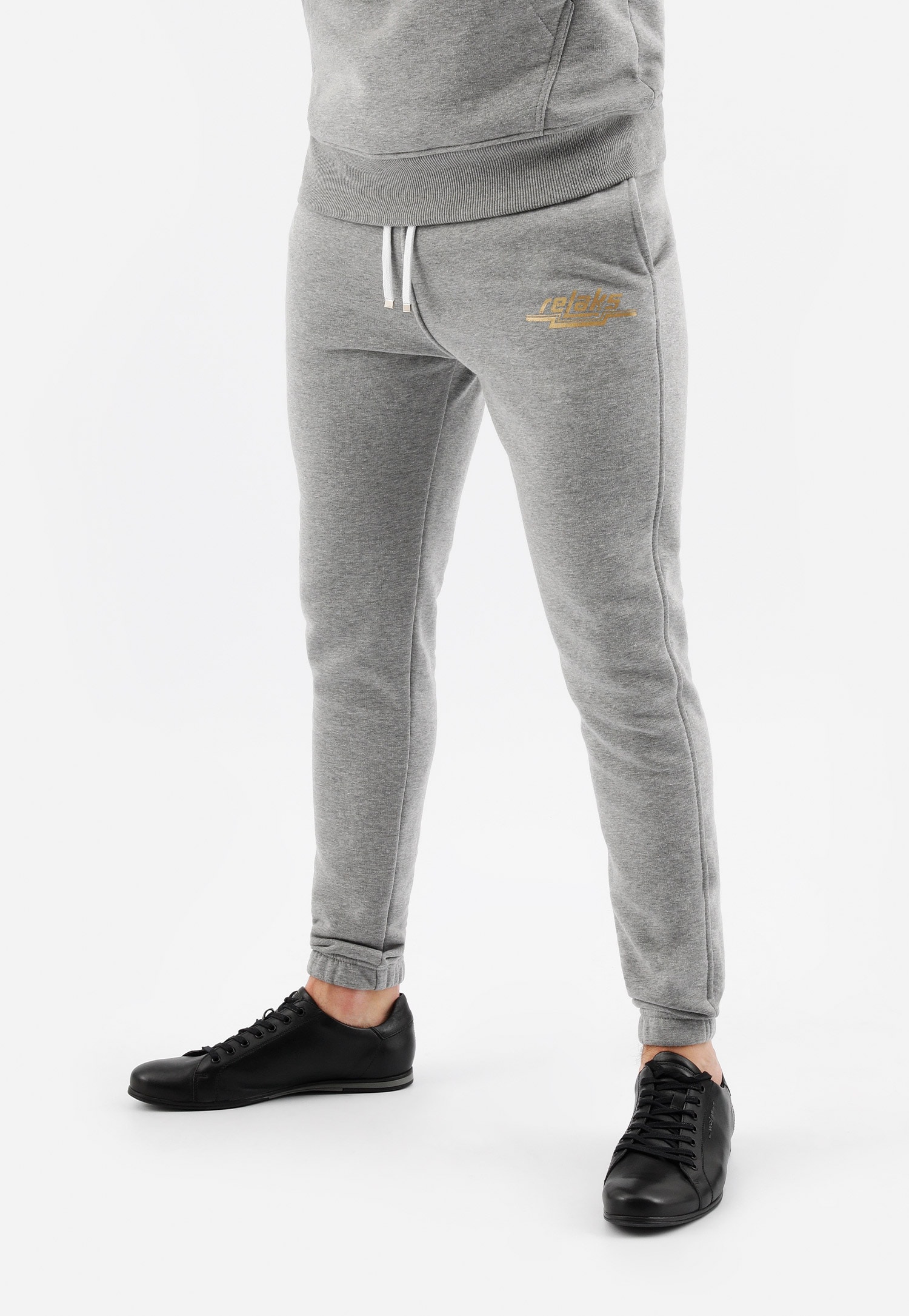 Popielate spodnie dresowe męskie RELAKS