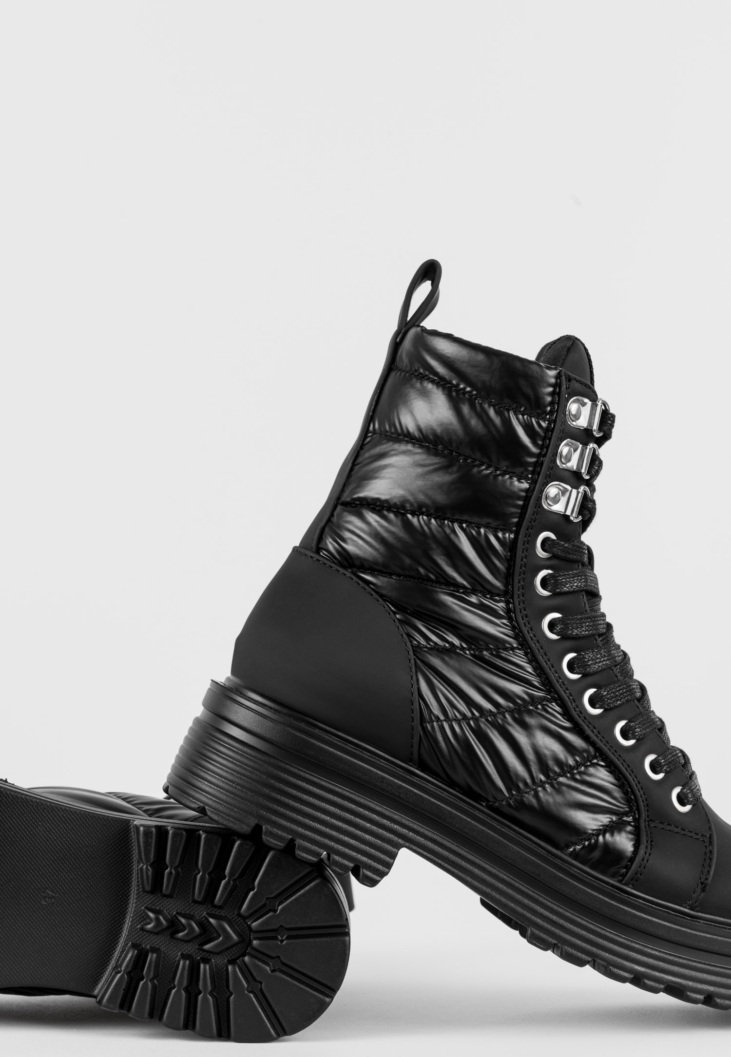 WJS czarne ocieplane Śniegowce damskie