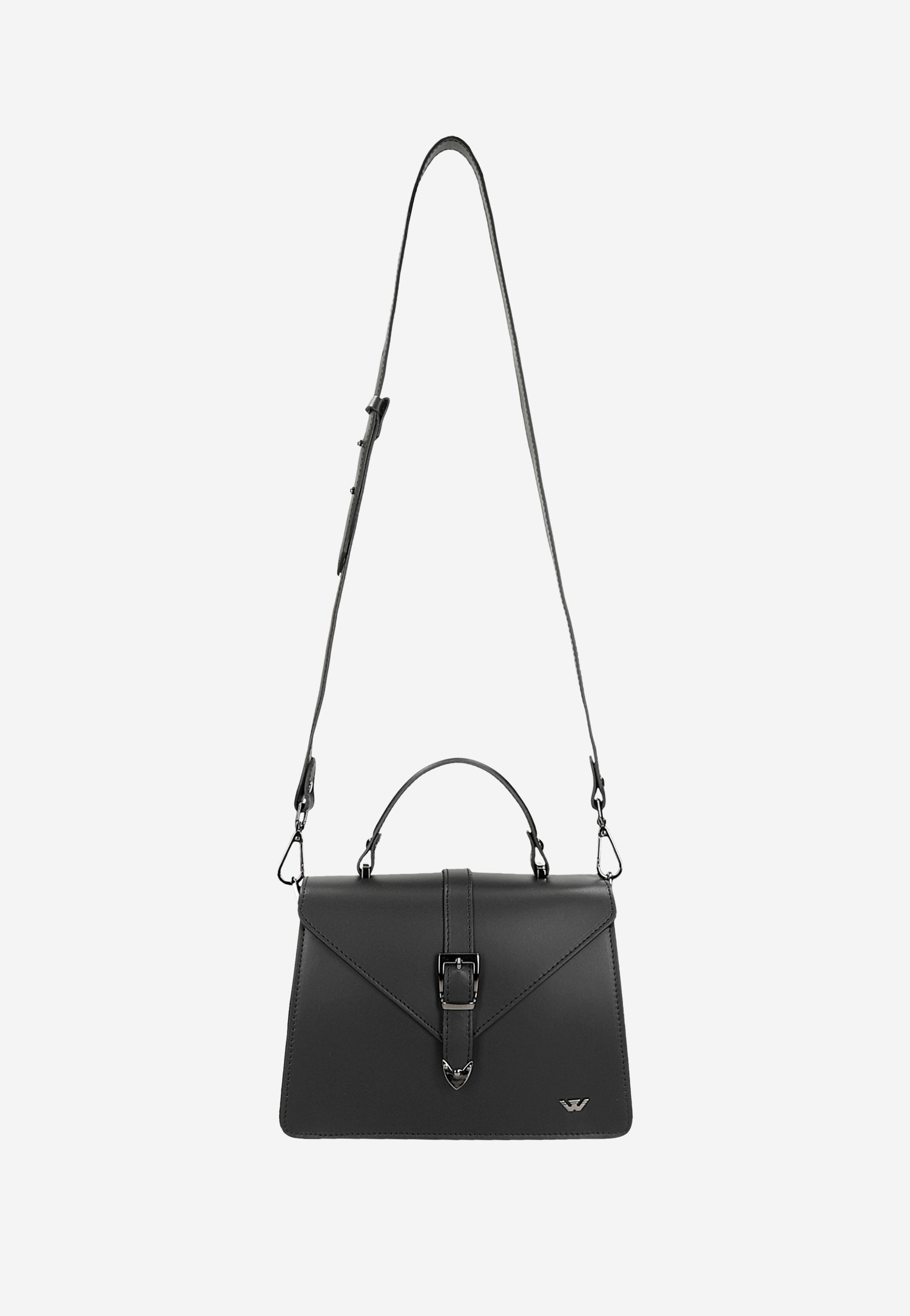 Jasnobrązowa torebka damska kuferek z gładkiej skóry licowej