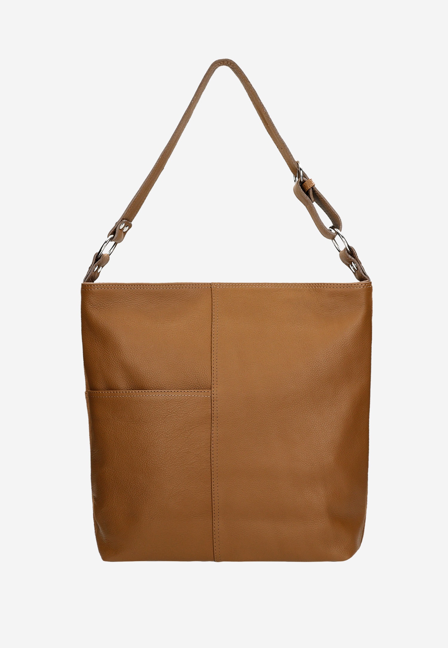 Duża torebka damska ze skóry licowej i welurowej