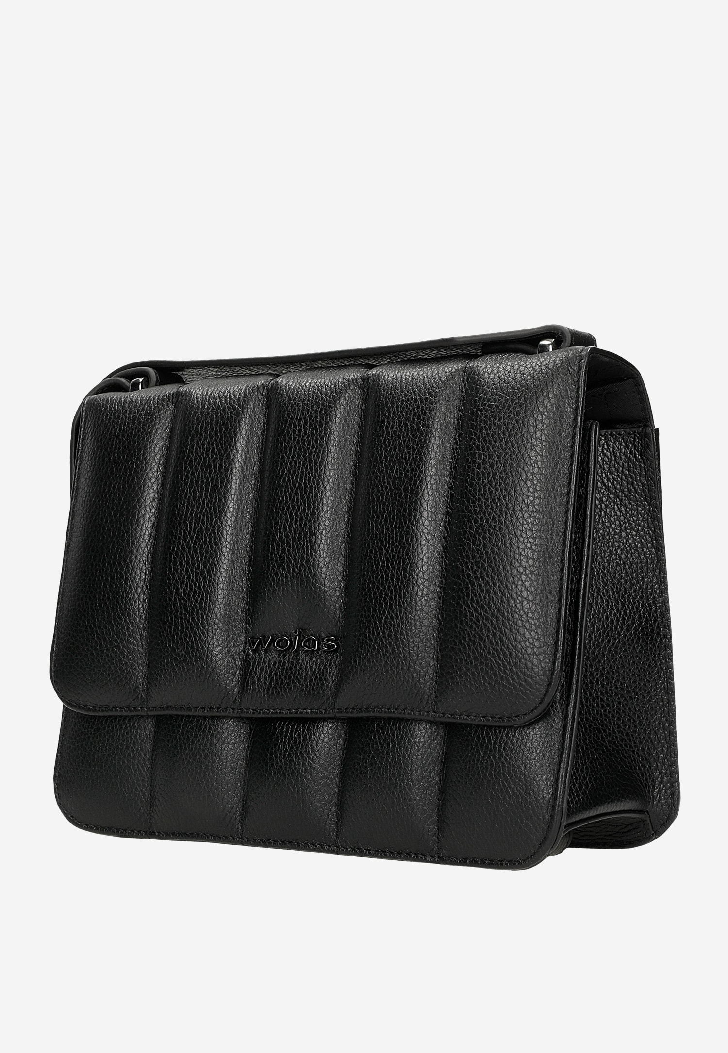 Mała czarna torebka damska z pikowanej skóry licowej