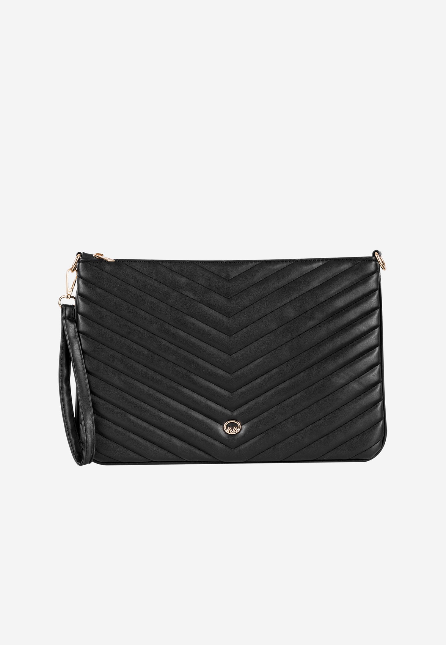 WJS czarne etui pikowane w jodełkę