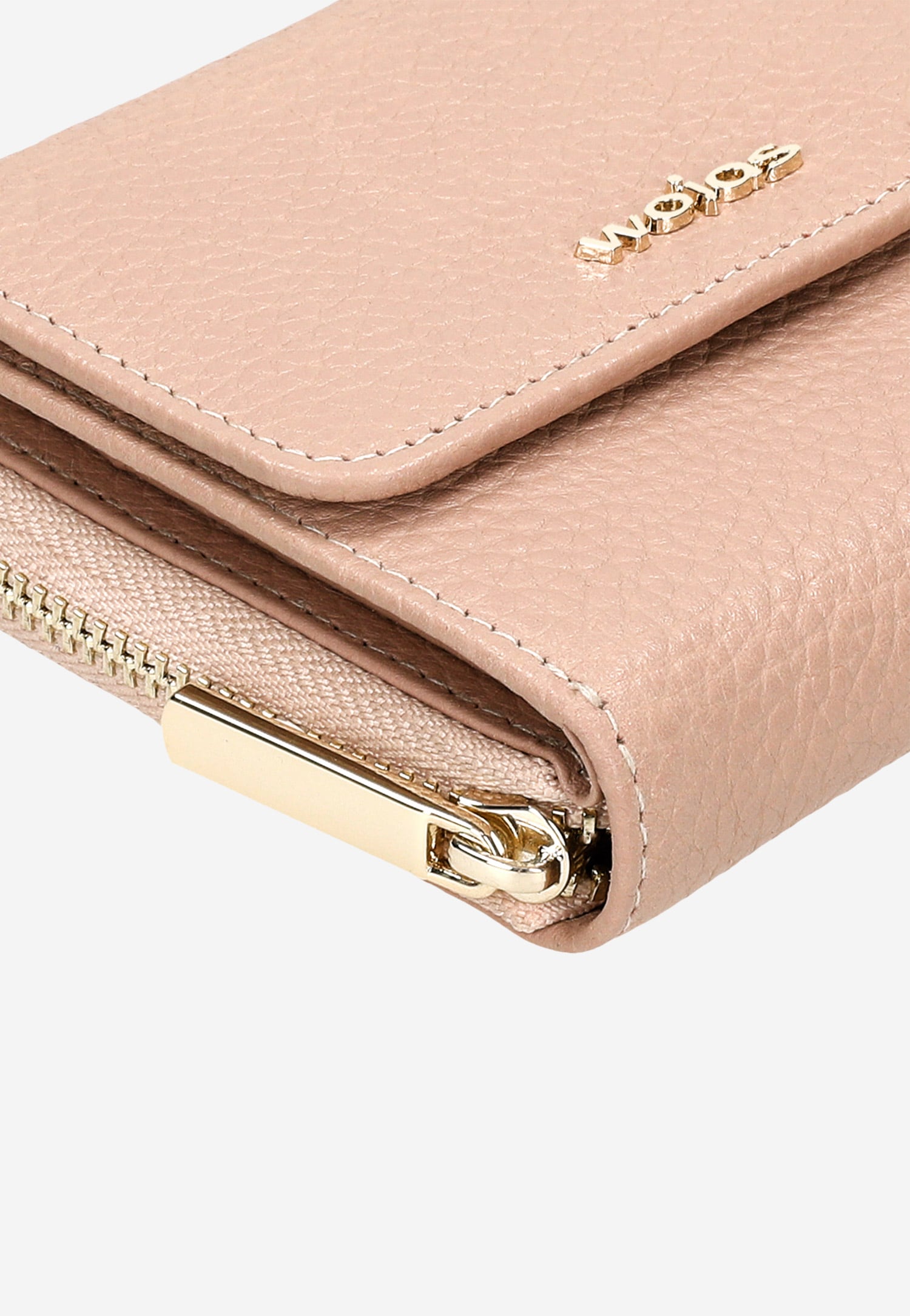 Czerwony lakierowany portfel damski z tłoczeniem