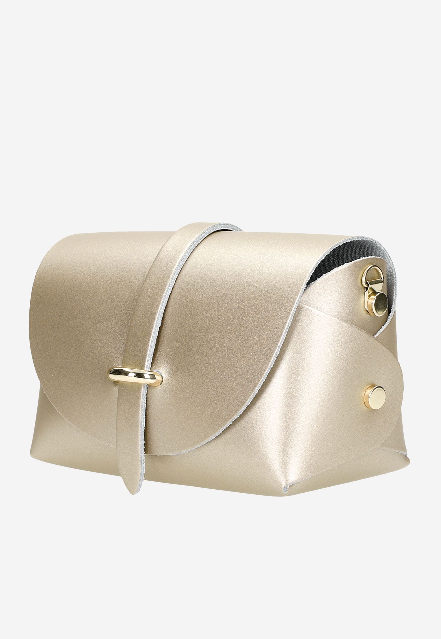 Mała czarna wizytowa torebka damska ze skóry licowej