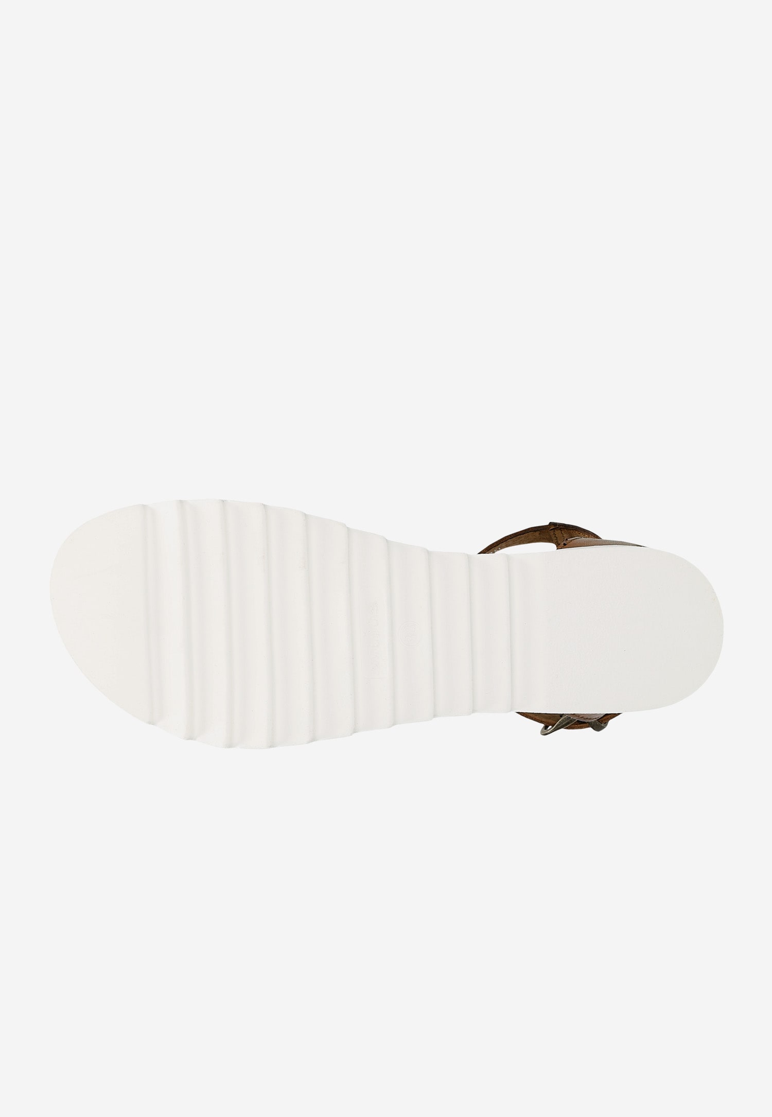 Brązowe sandały damskie na białej podeszwie