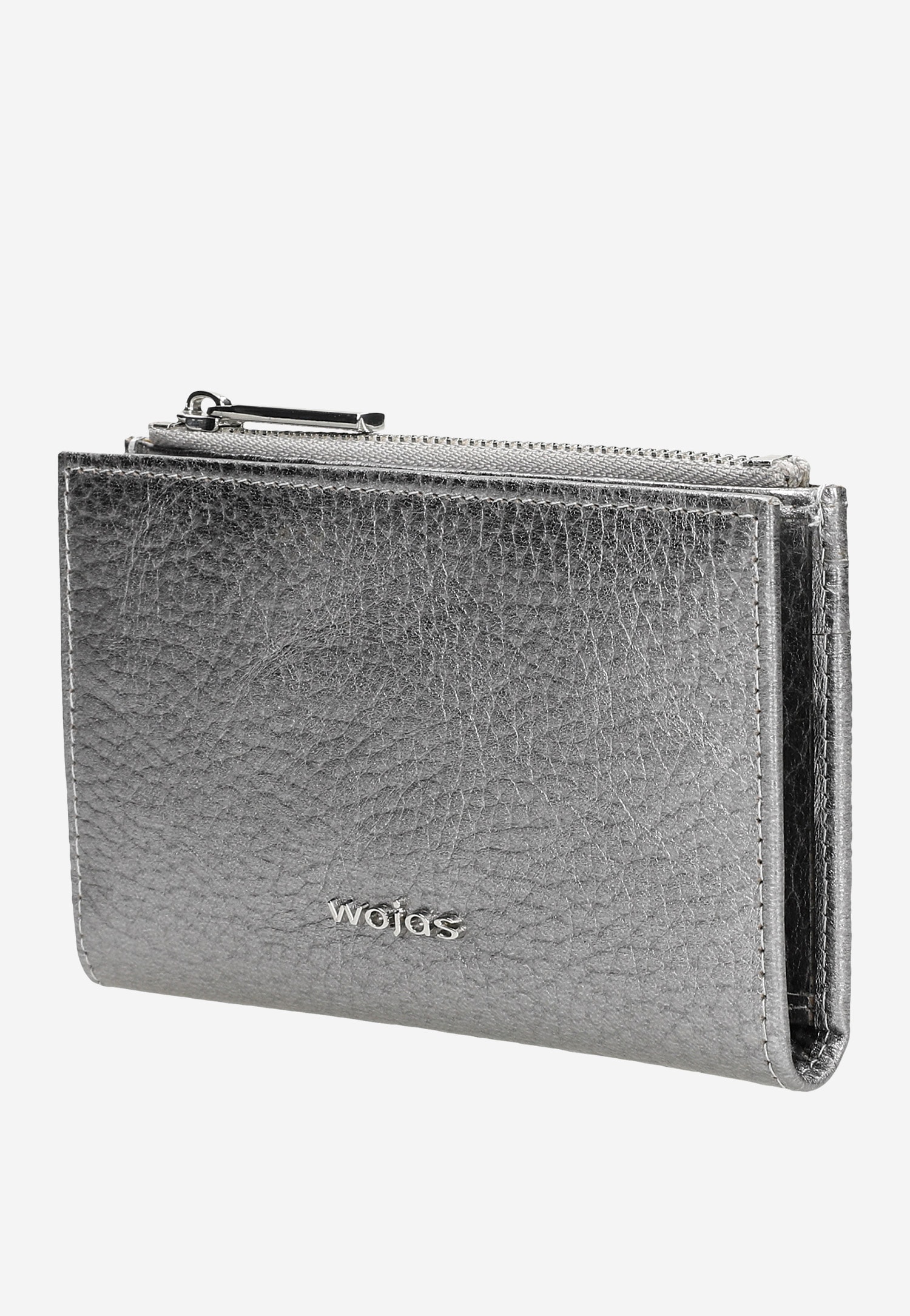 Różowy metaliczny portfel damski