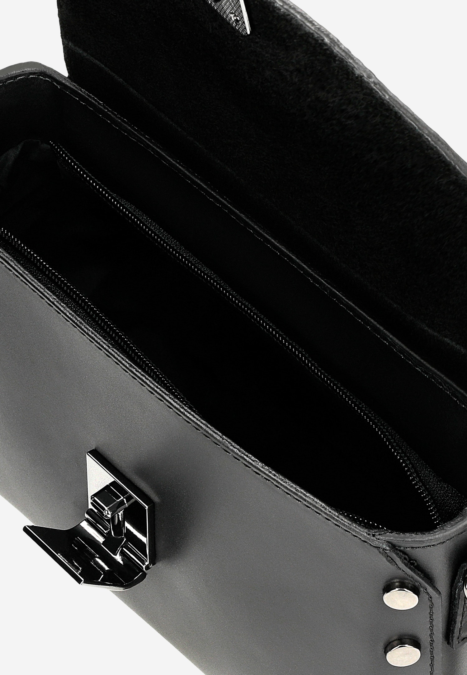 Czarna wizytowa torebka damska ze skóry licowej