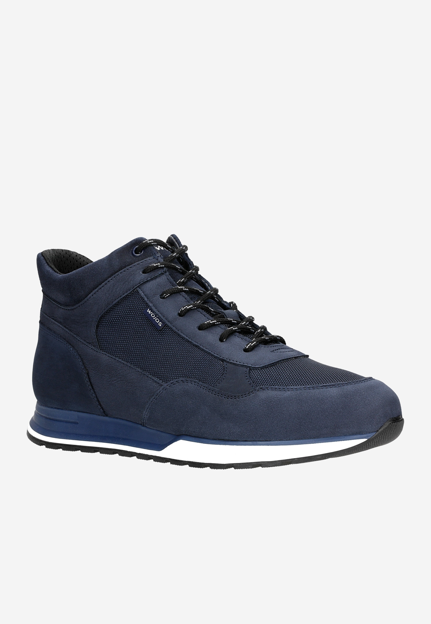 Granatowe sneakersy męskie nad kostkę