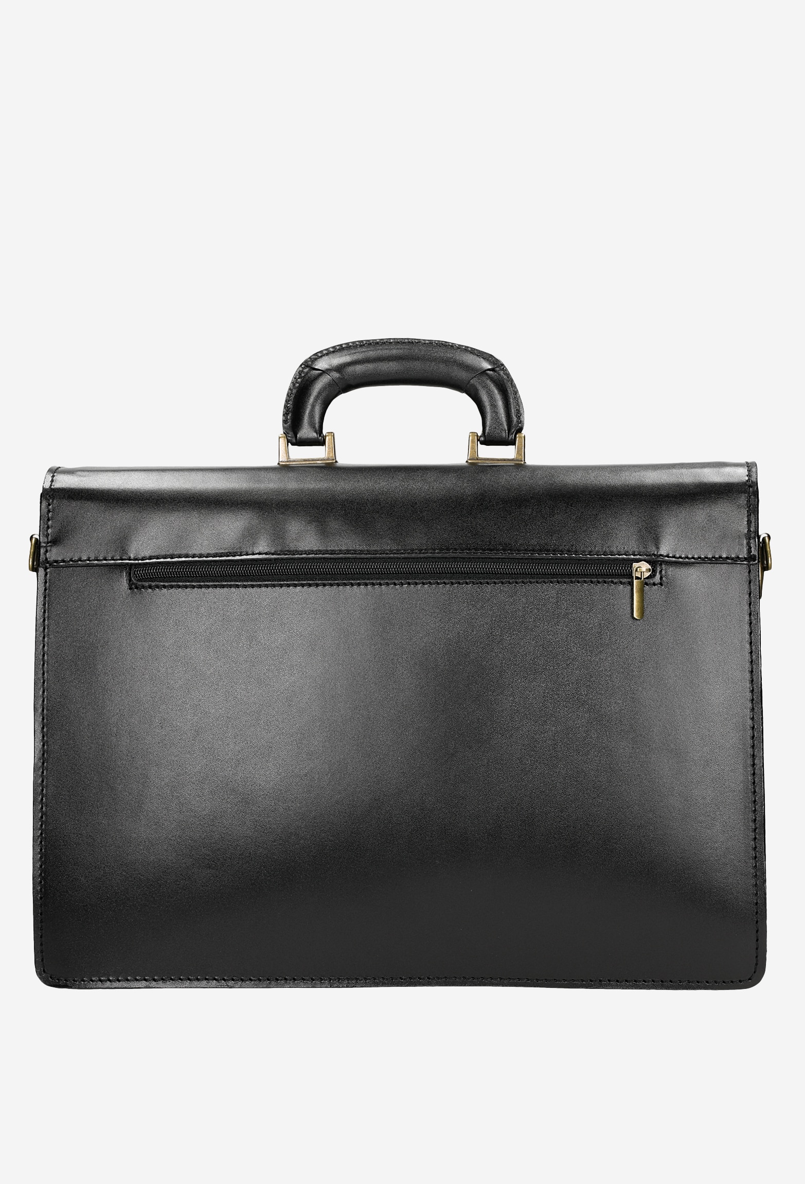 Czarna klasyczna teczka skórzana