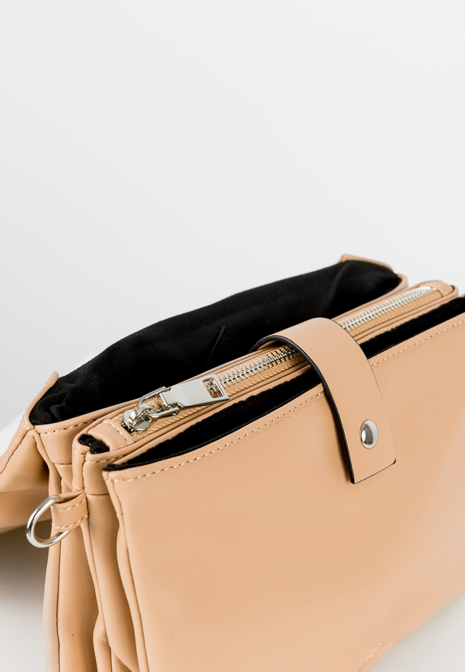 WJS beżowa gładka torebka damska