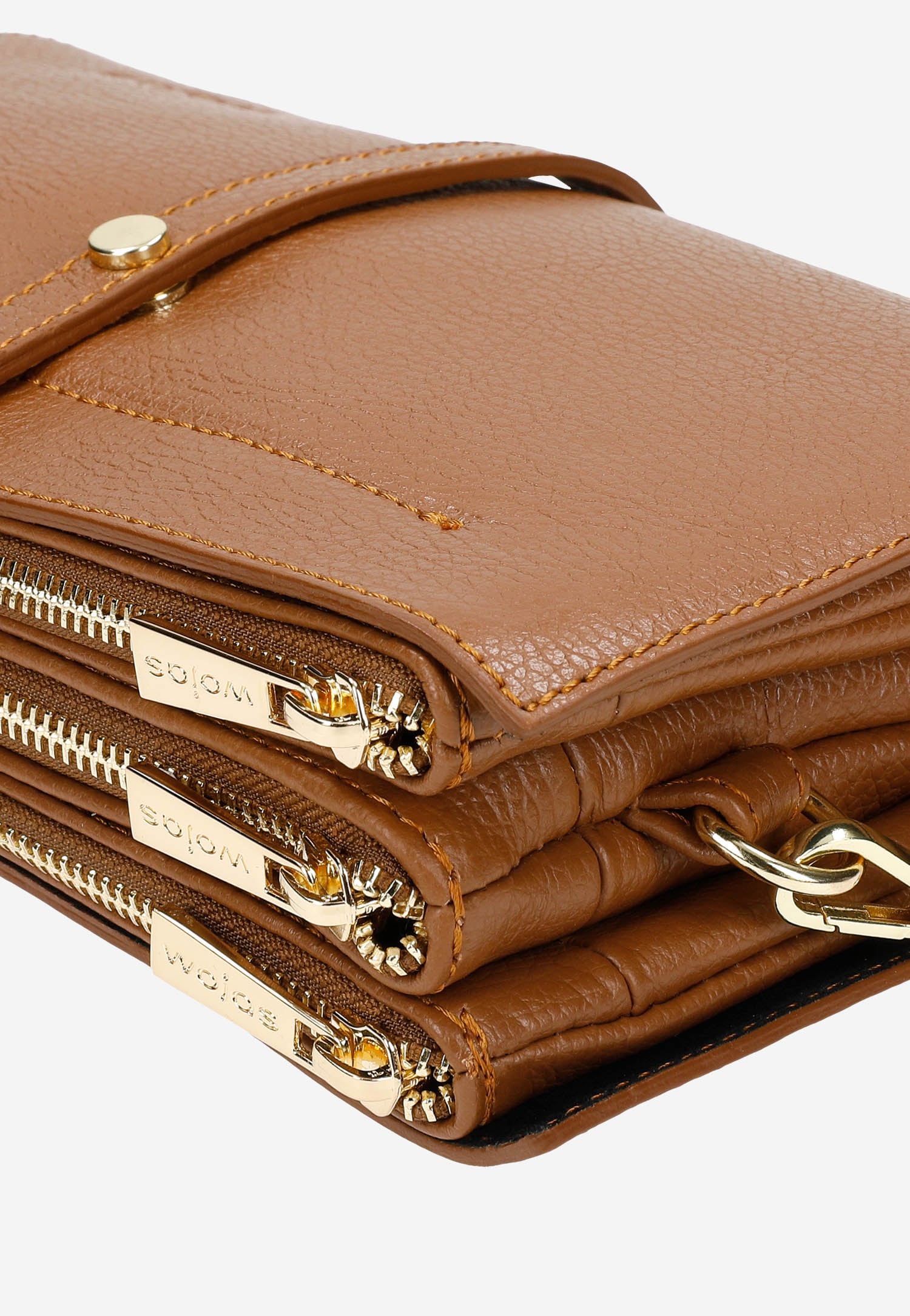 Mała torebka damska w kolorze jasnego brązu