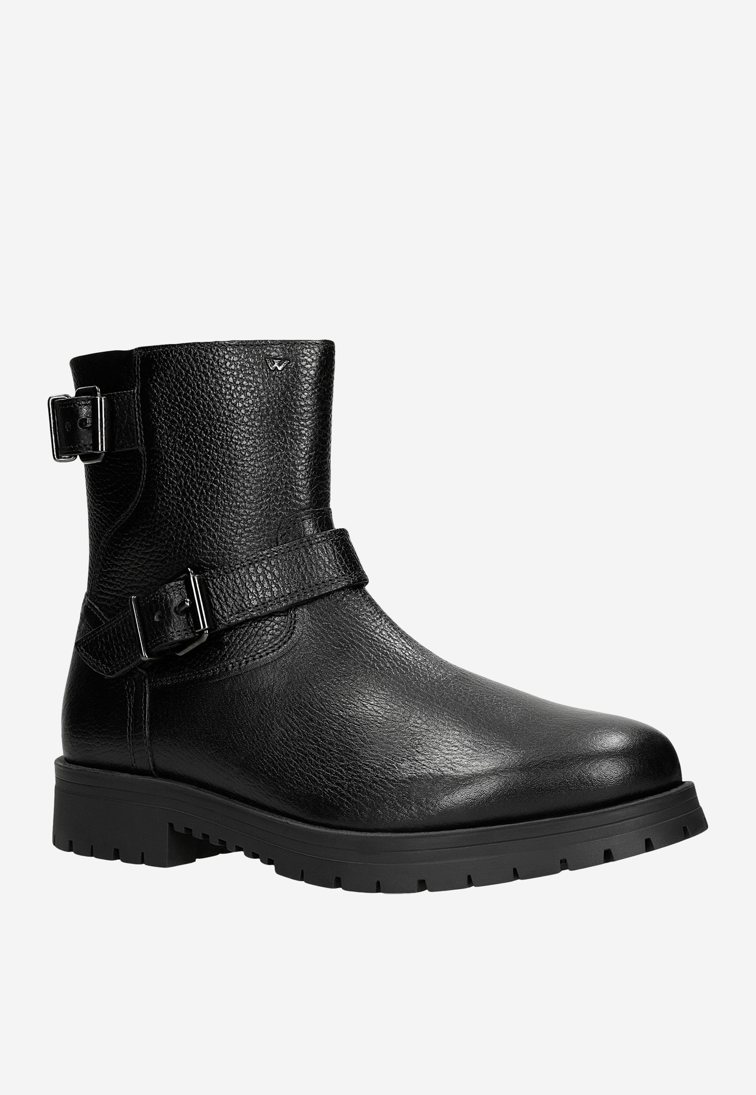 Czarne męskie bikery z ociepleniem