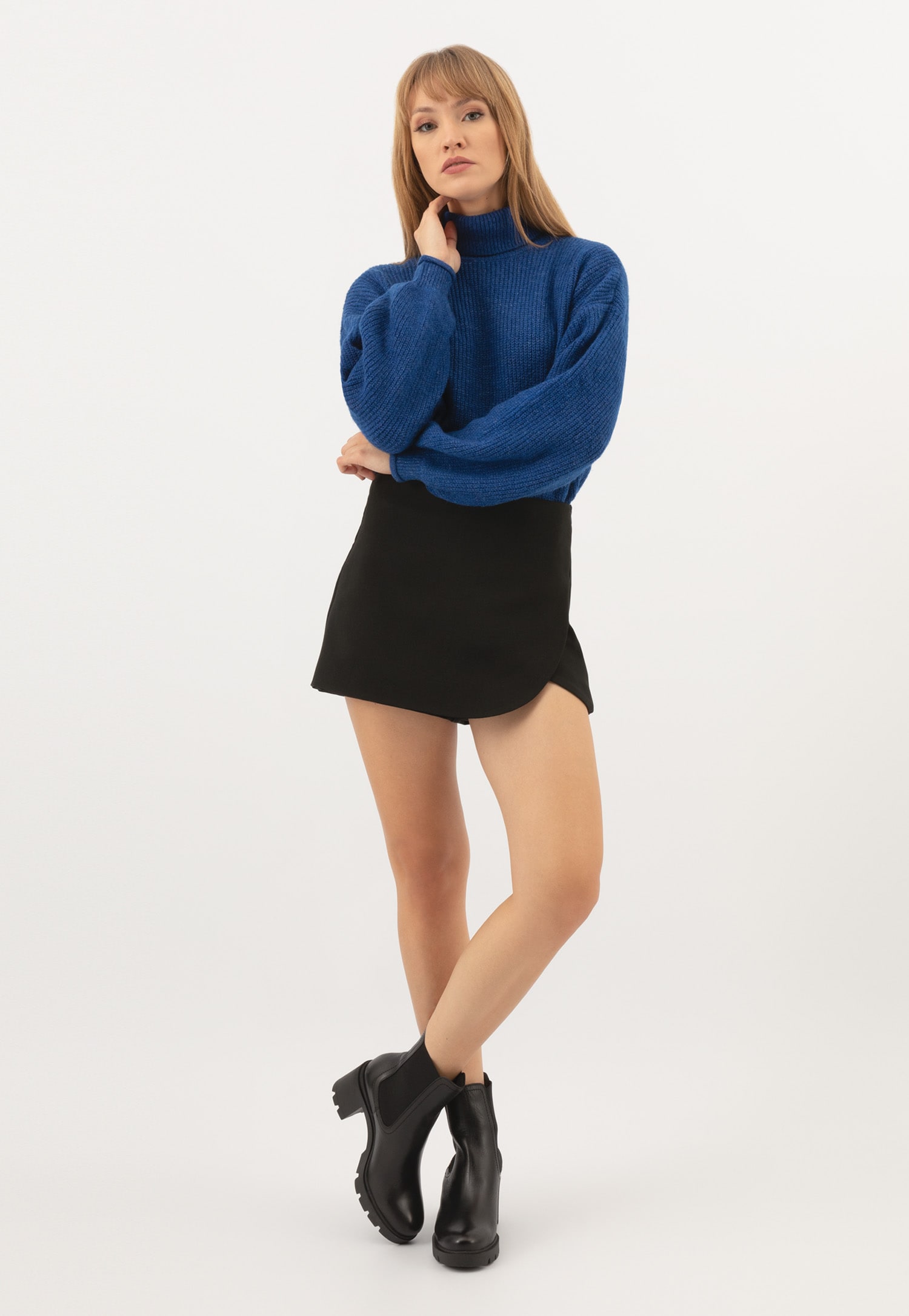 Brązowe skórzane sztyblety damskie ze skóry licowej