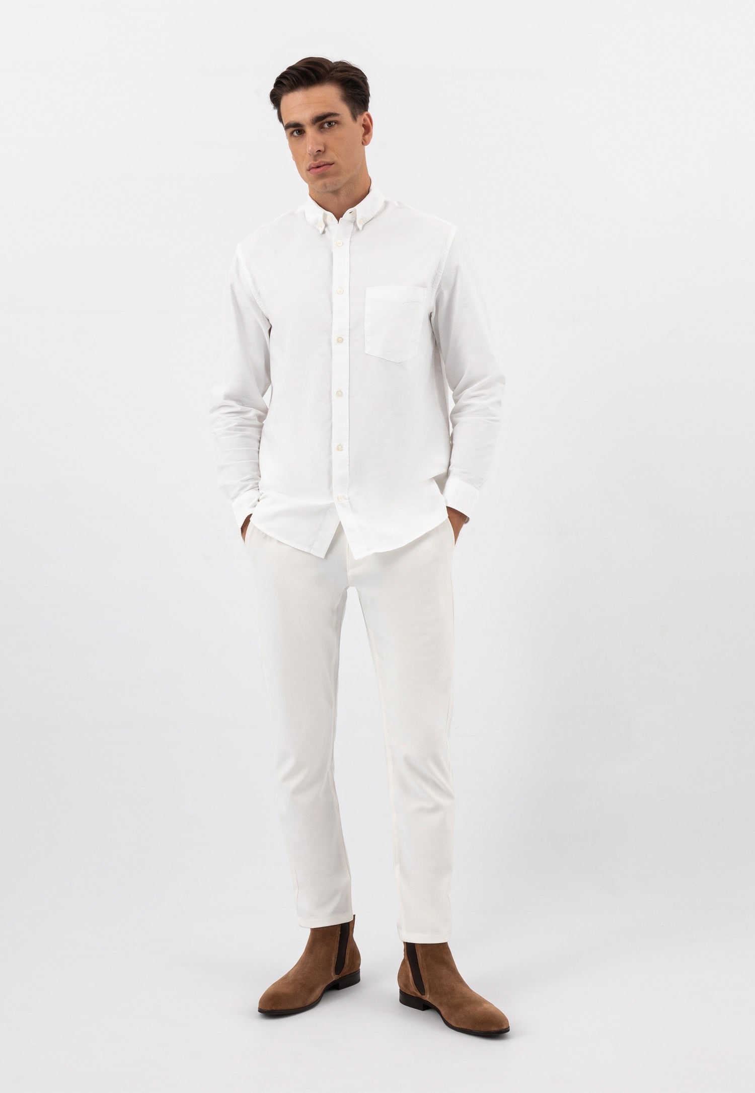 Sztyblety męskie z nubuku w kolorze ciemnego brązu