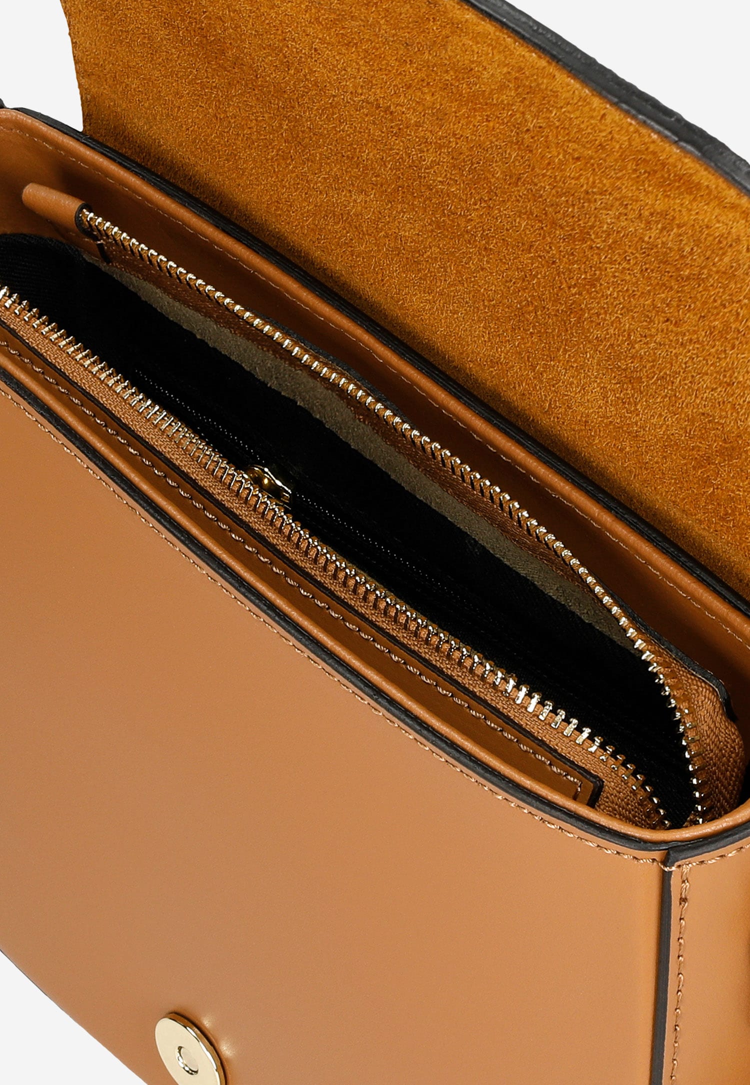 Brązowa skórzana torebka damska saddle bag